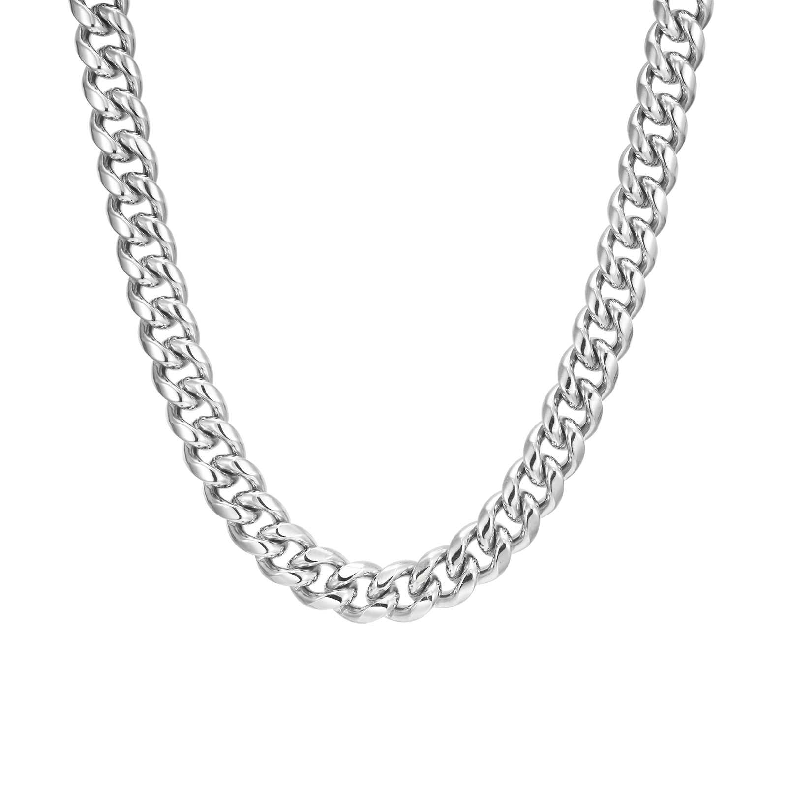 Silver Curb Link Chain Necklace