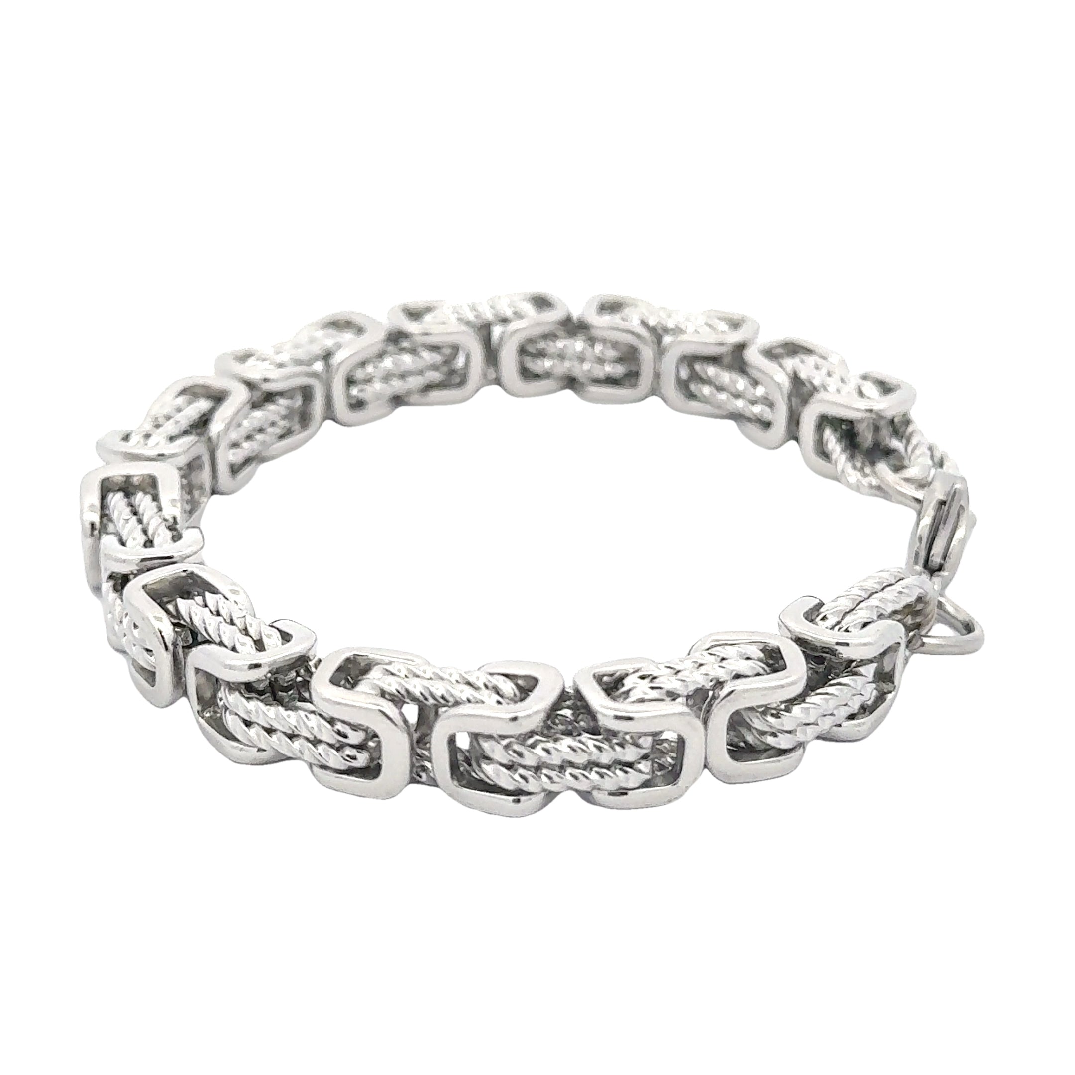 Distressed Byzantine Link Chain Bracelet, 8mm