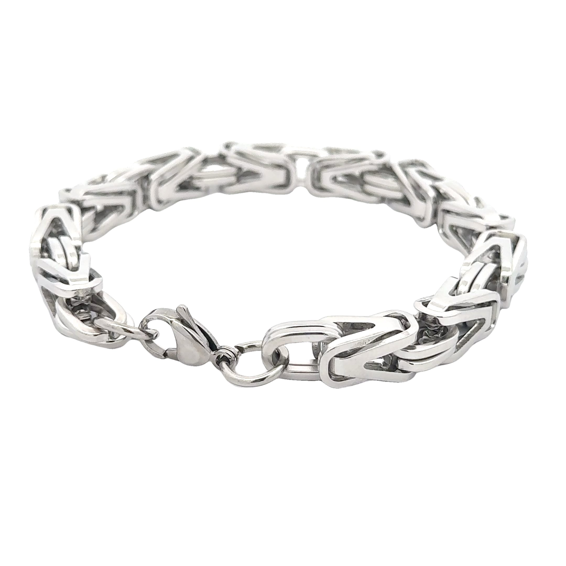 V Shape Box Link Chain Bracelet, 8mm
