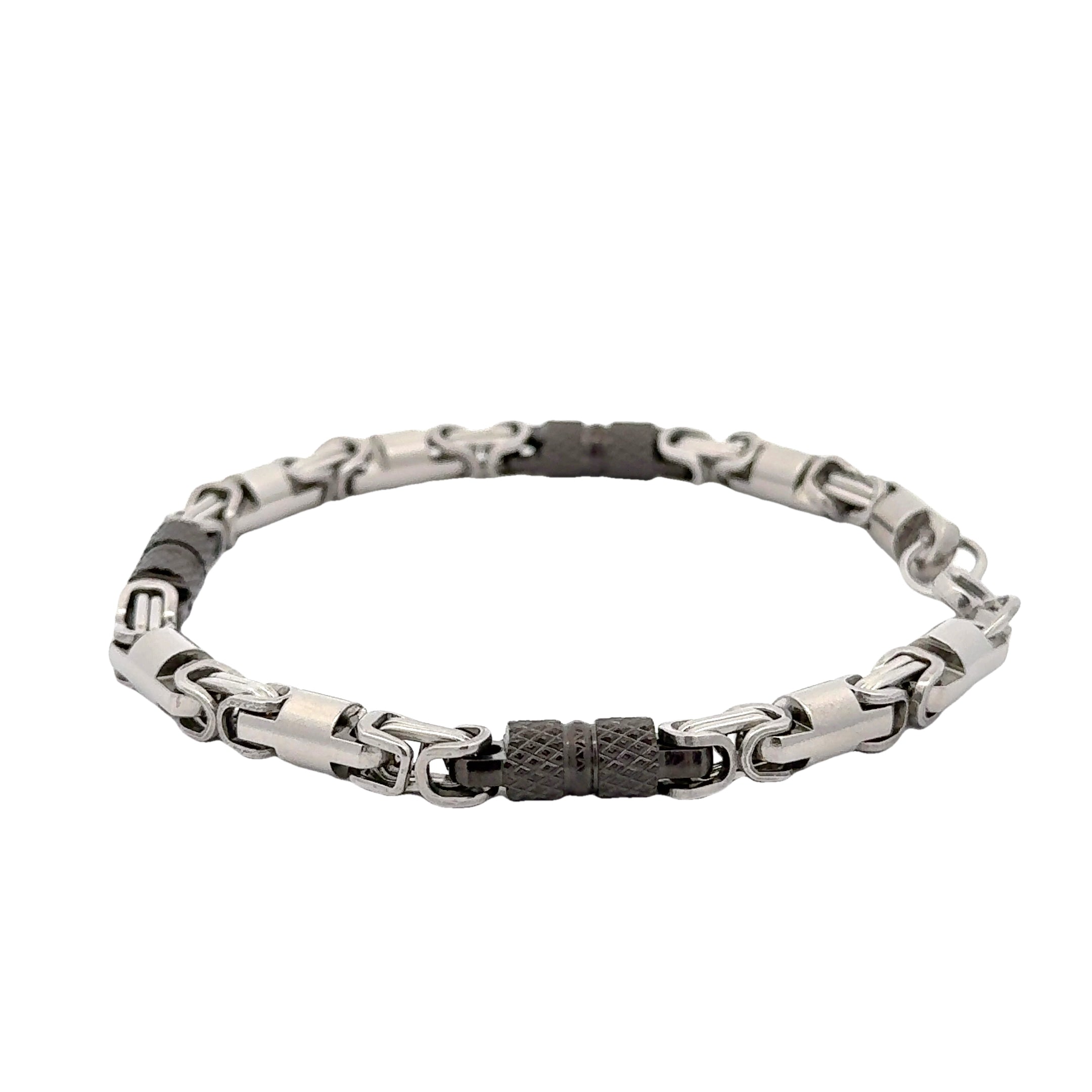 Men's Hybrid Byzantine Bracelet, 6mm