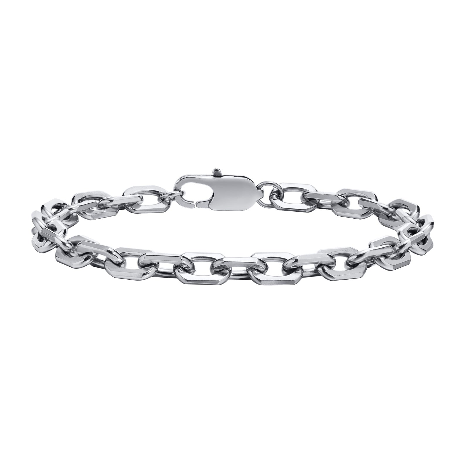 Oval Link Chain Bracelet, Polished, 6.5mm – Stainless Steel Jewelry – Chain Supplyy