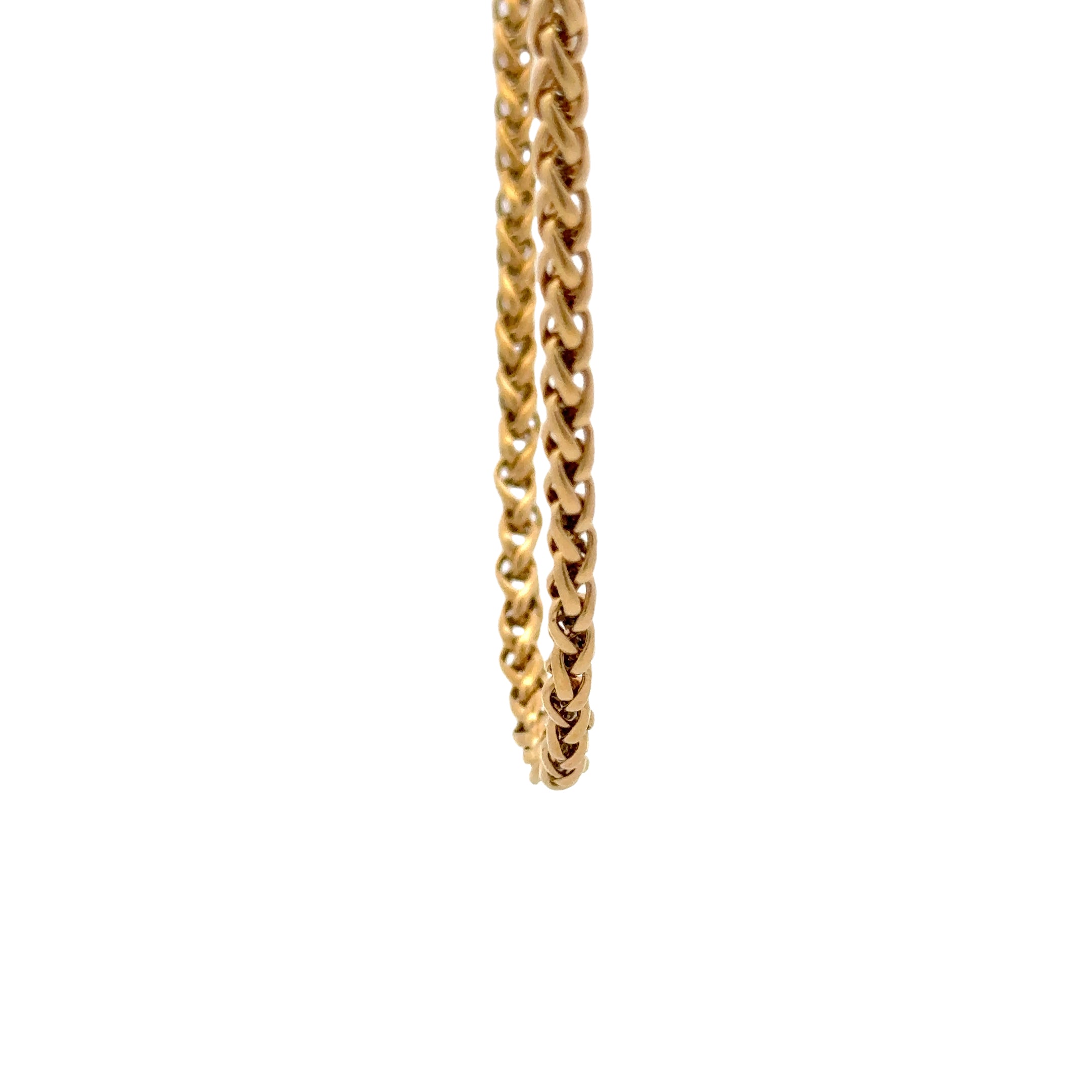 Gold Wheat Chain Necklace, 3mm