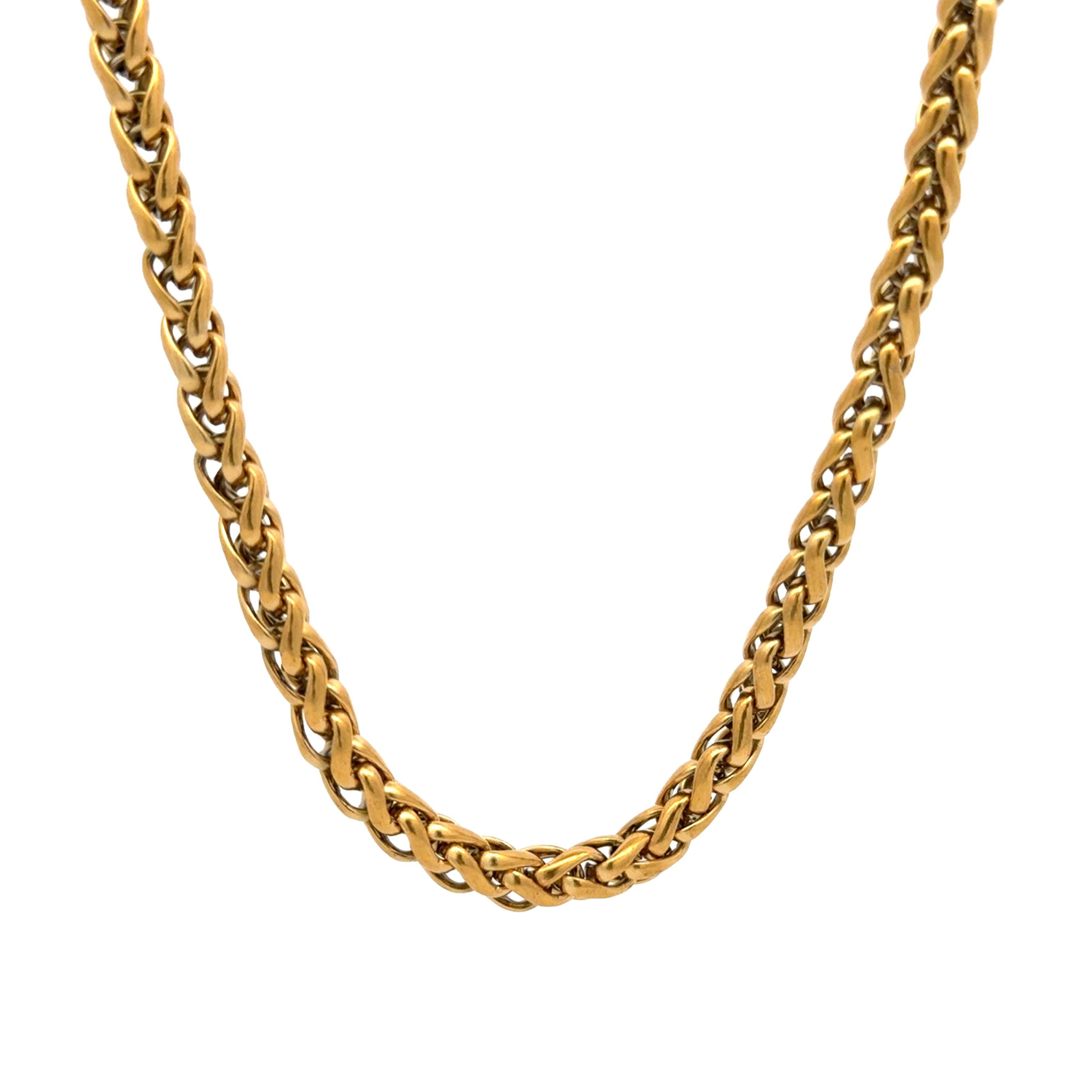 Gold Wheat Chain Necklace, 5mm – Stainless Steel Jewelry – Chain Supplyy