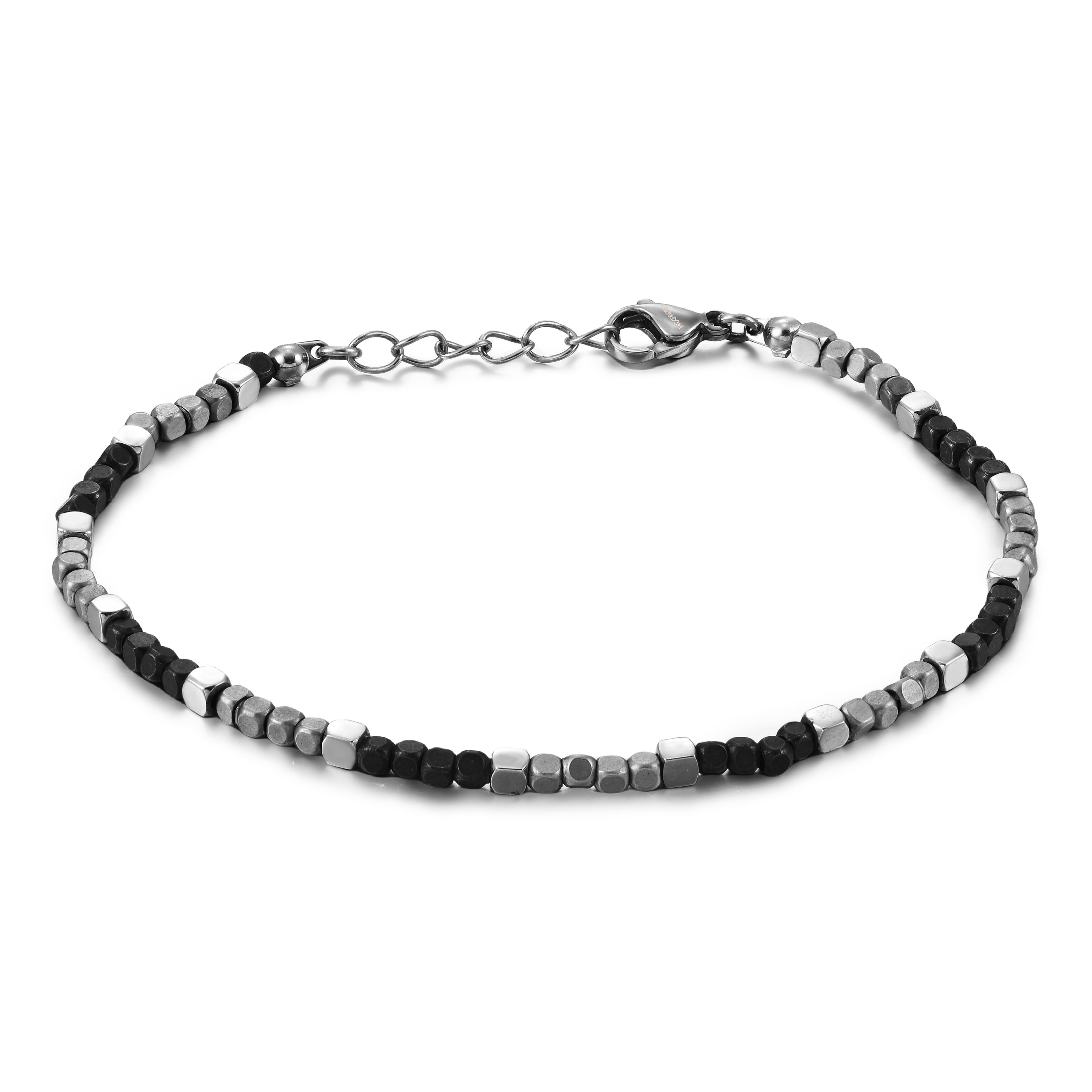 Bead Bracelet Two Tone Metallic, 2mm – Stainless Steel Jewelry – Chain Supplyy
