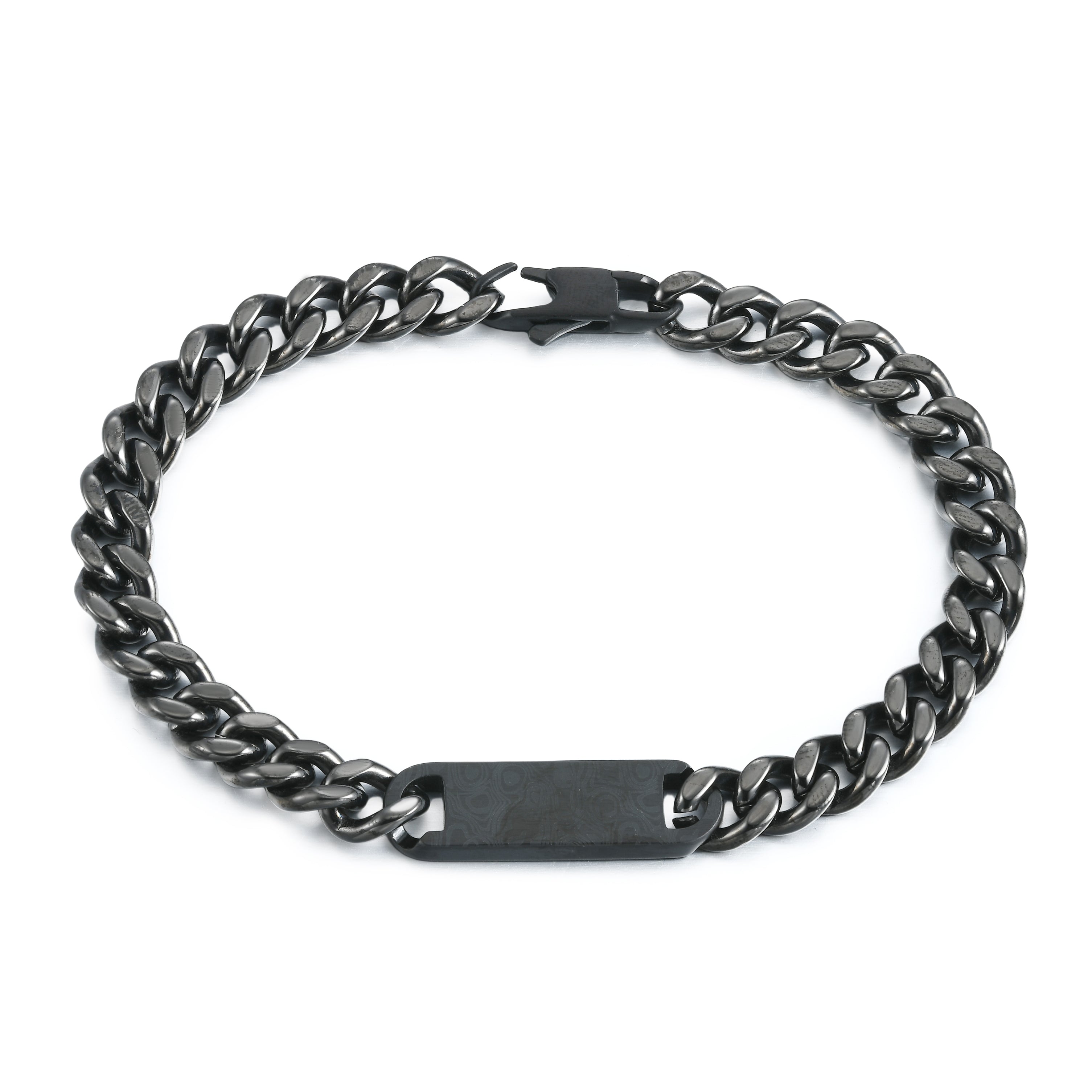 Curb ID Bracelet — Gunmetal, 8"