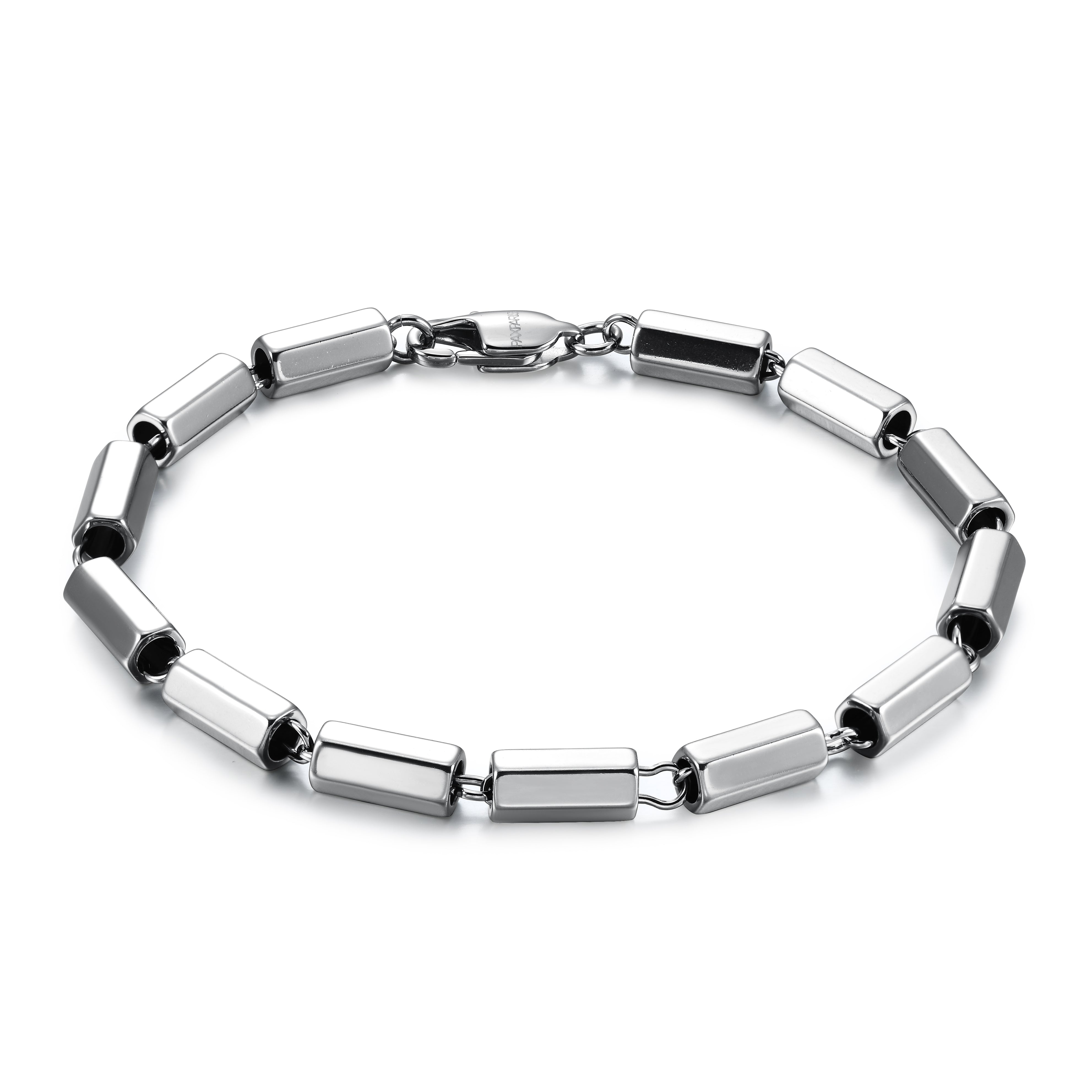Hexagon Tube Chain Link Bracelet – Stainless Steel Jewelry – Chain Supplyy