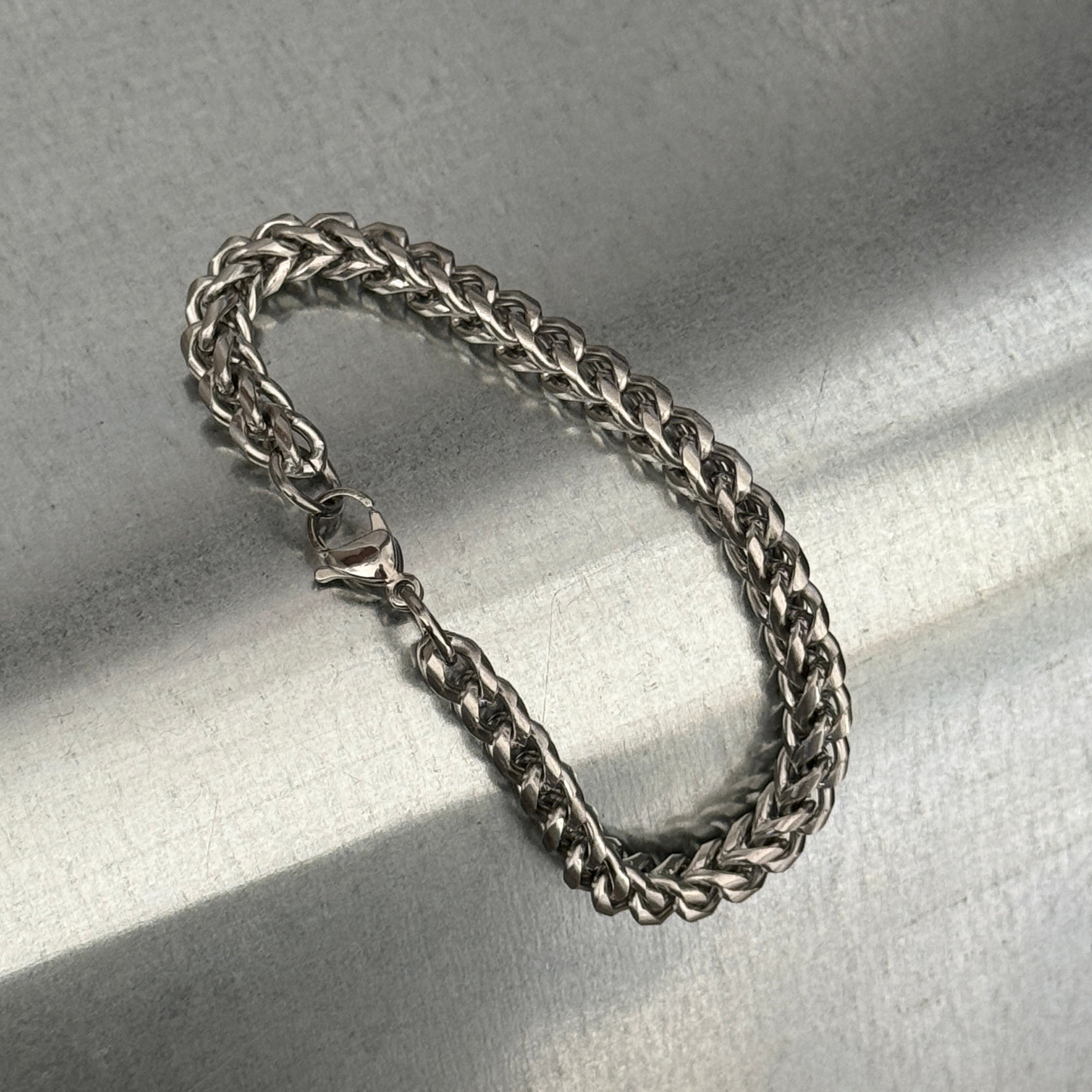 Box Foxtail Chain Link Bracelet, 6mm