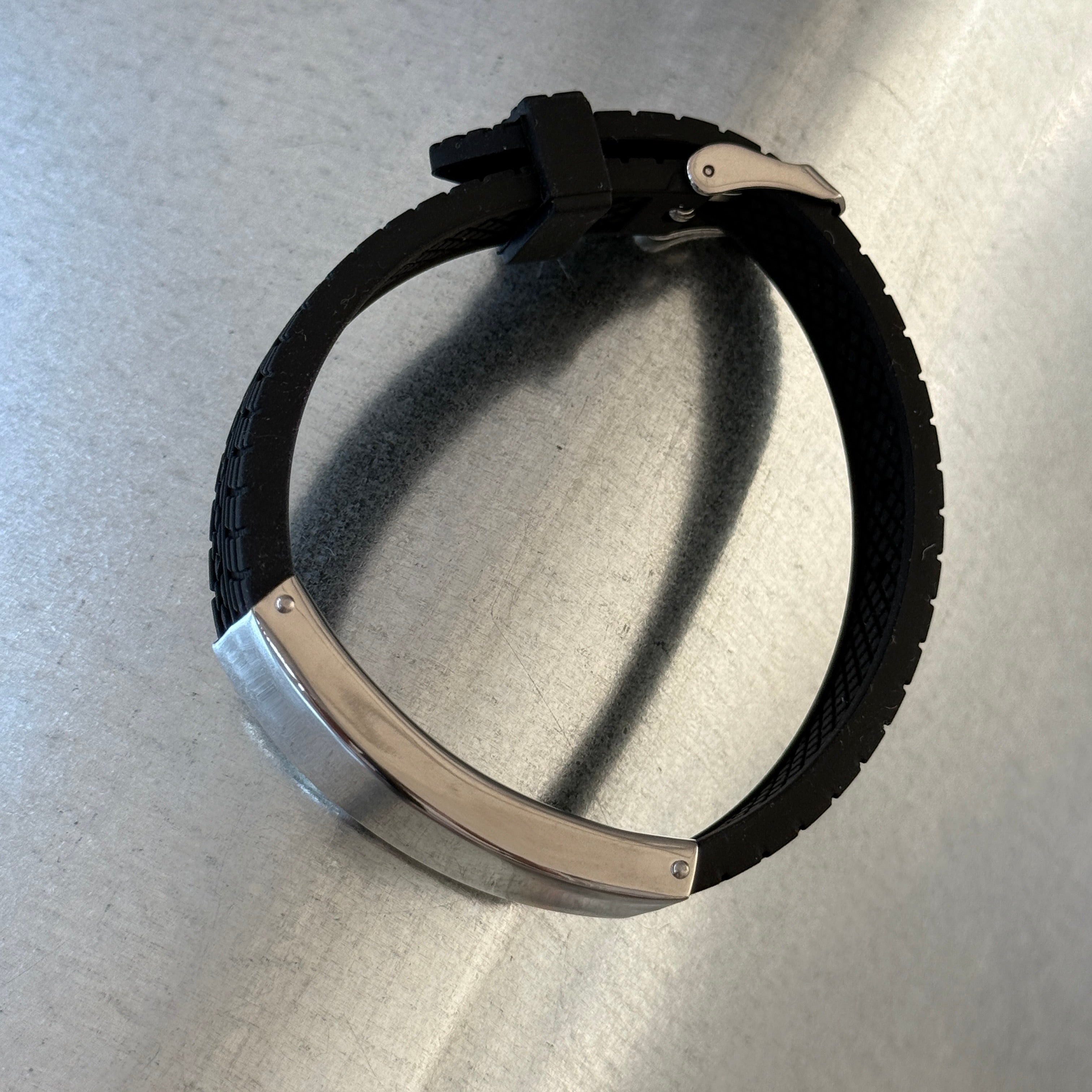 Name Tag Bracelet, Silicone Strap, 12mm