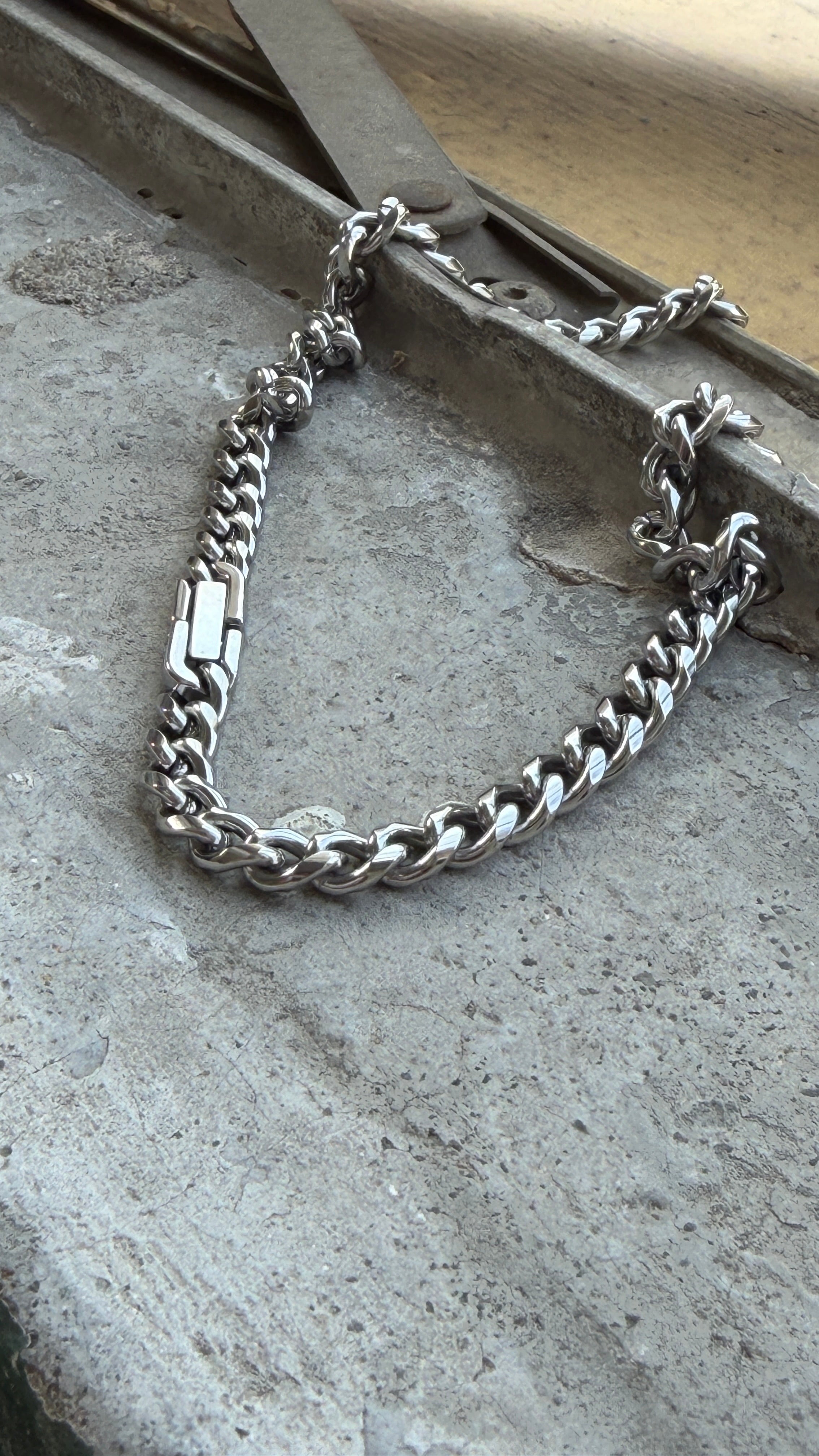 6mm Rounded Curb Chain Necklace with Foldover Clasp, 20"