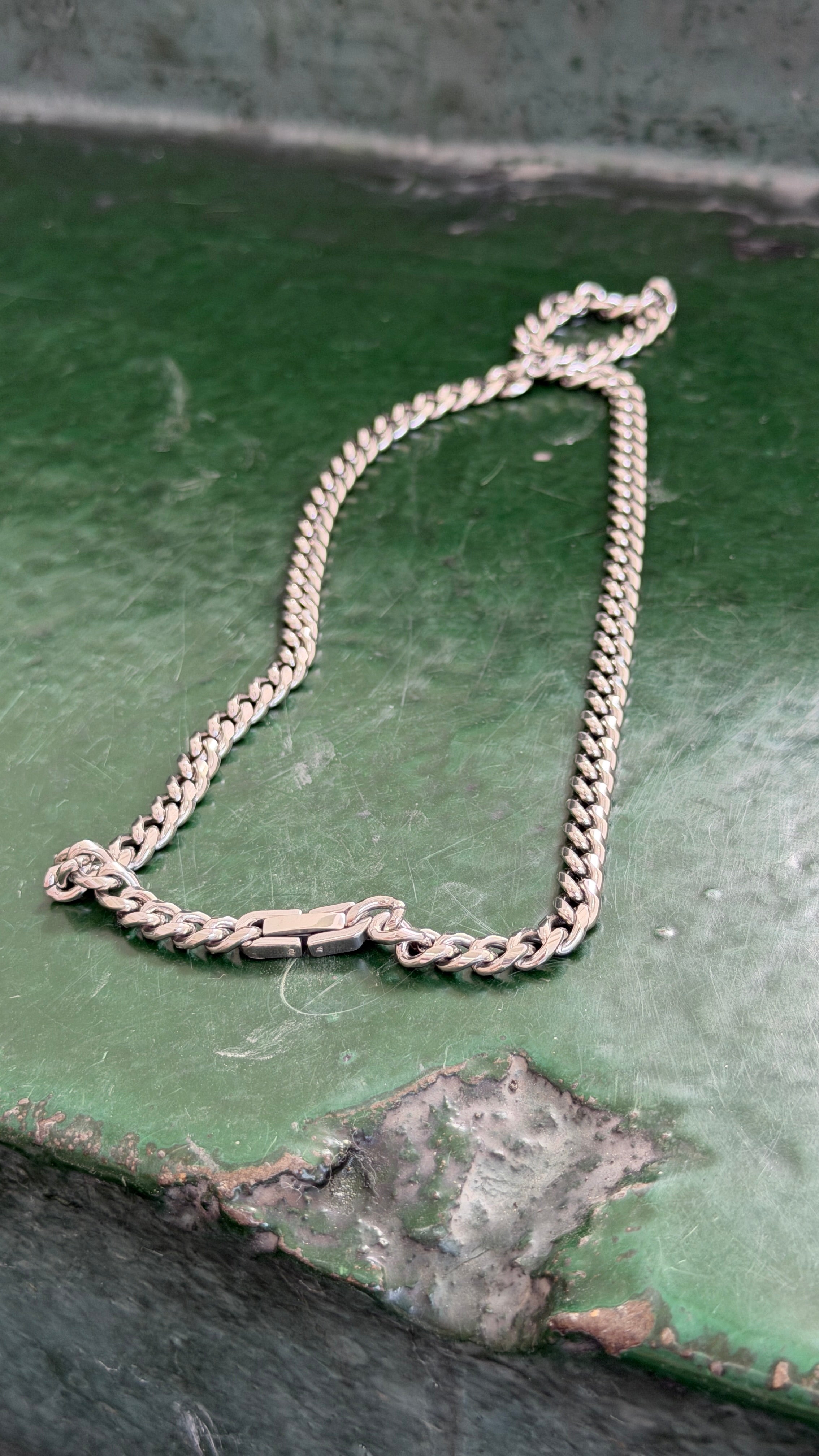 6mm Rounded Curb Chain Necklace with Foldover Clasp, 20"