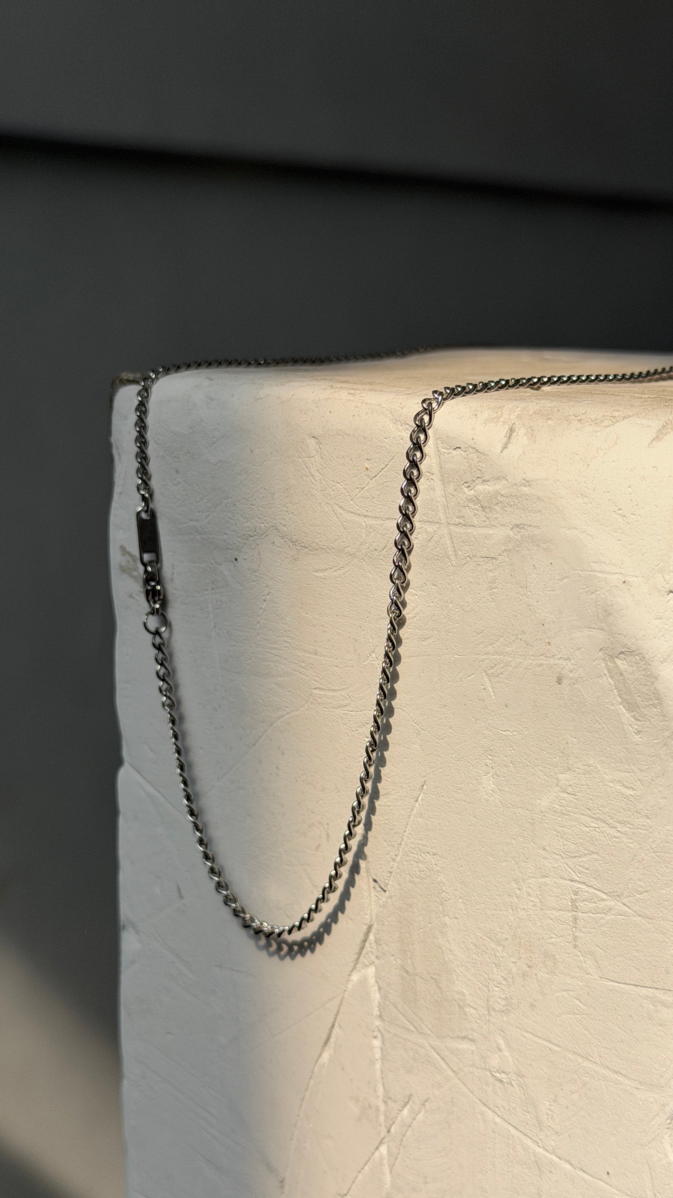3mm Curb Chain Necklace, 60cm