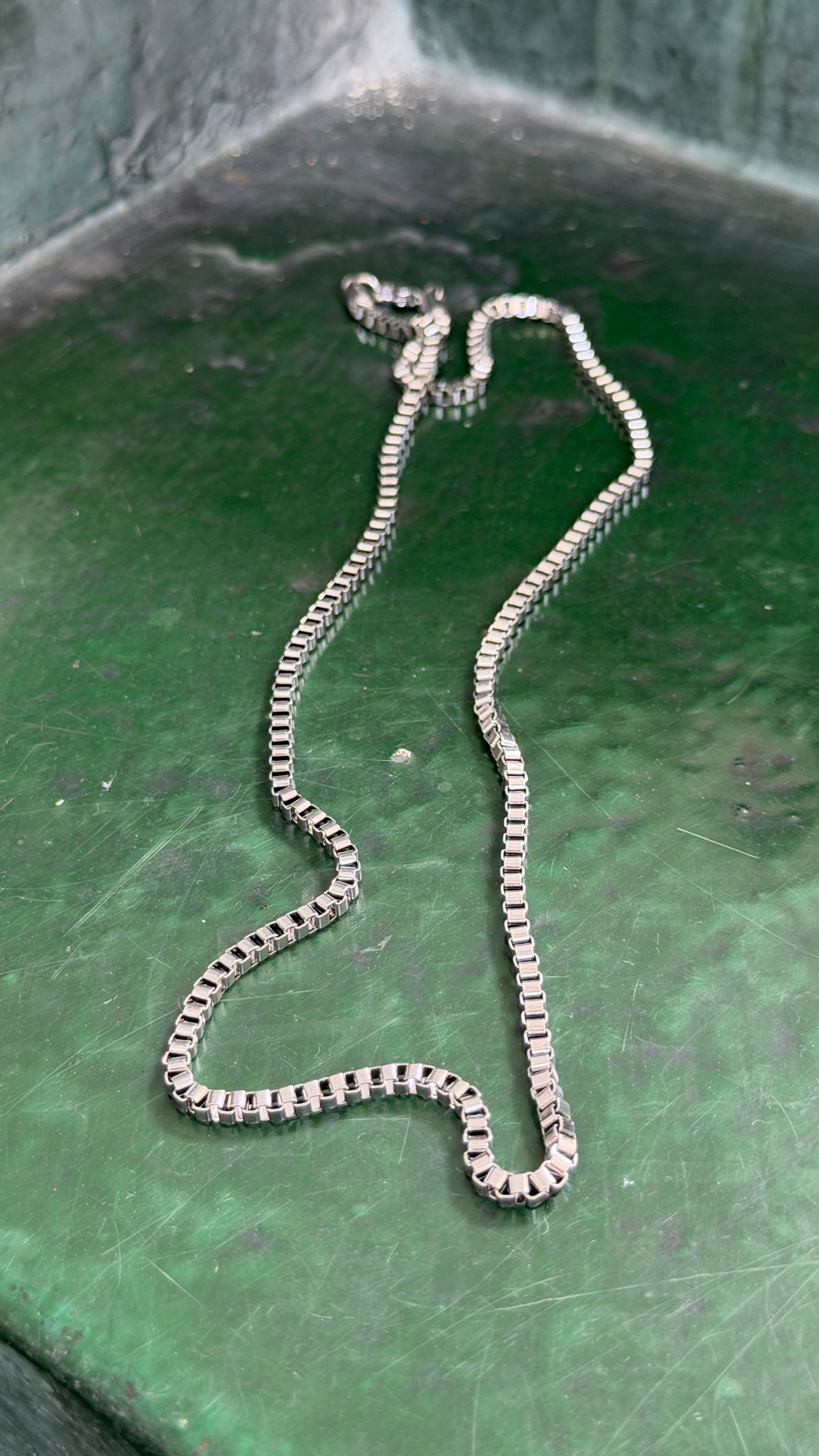 Square Box Link Chain Necklace