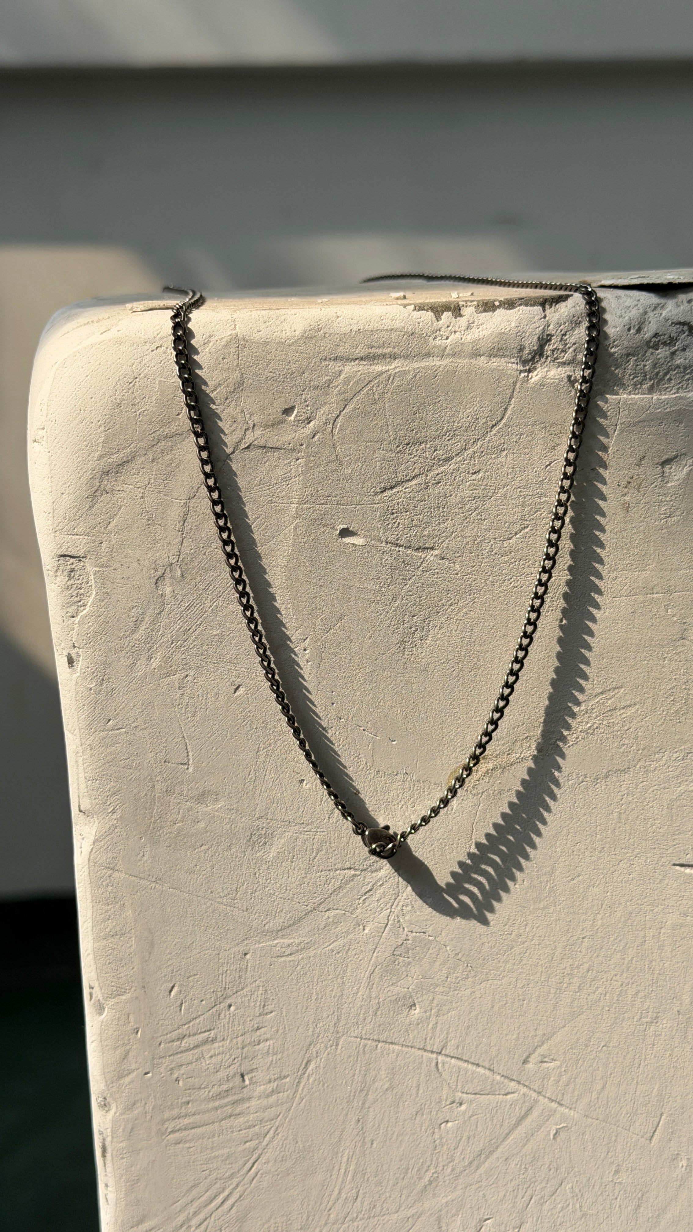 3mm Curb Chain Necklace, 60cm