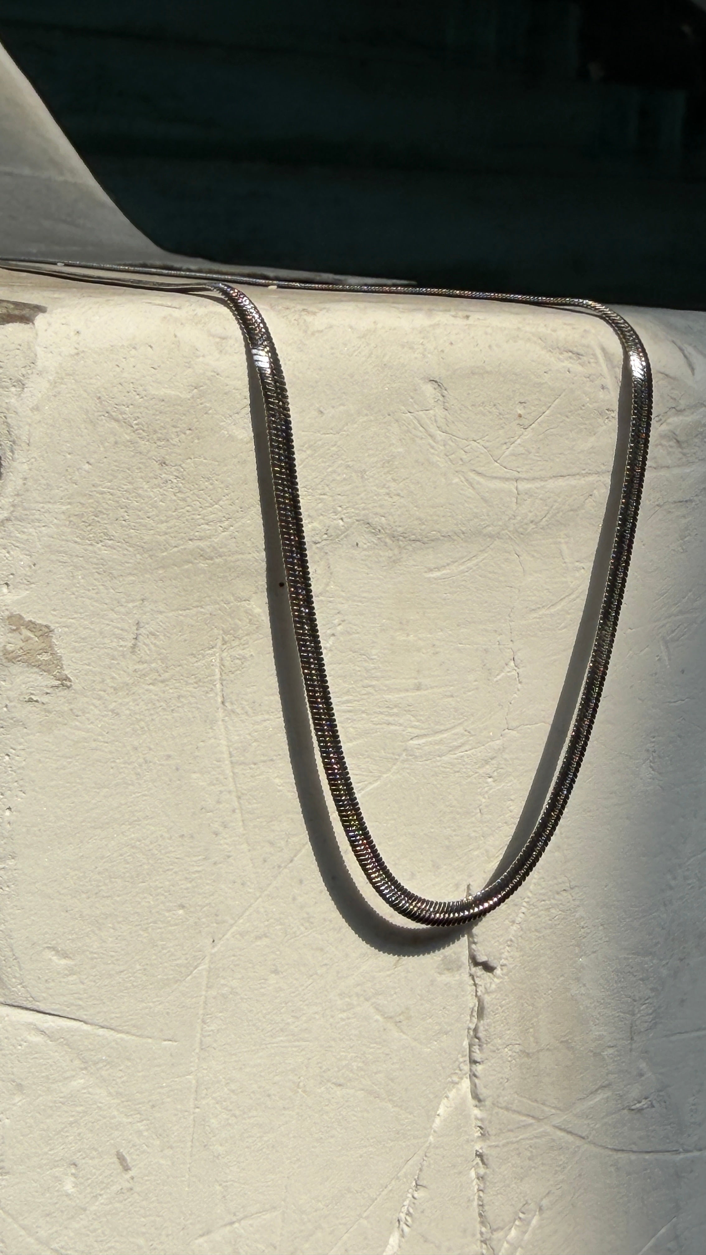 5.5mm Flat Snake Chain Necklace, 19"