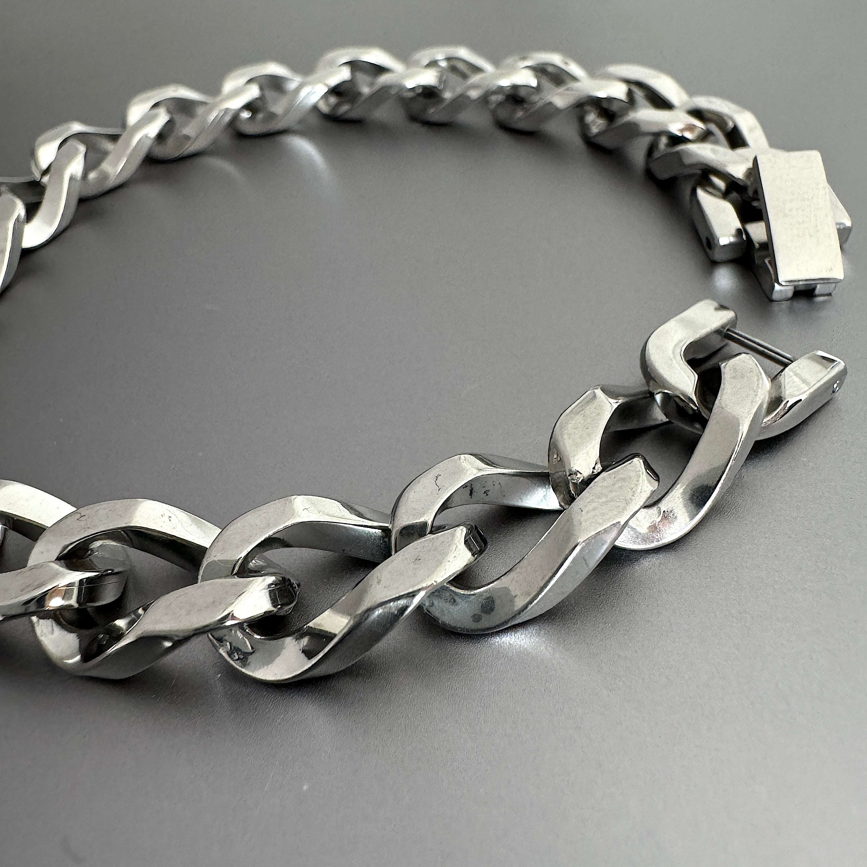 Twisted Chain Bracelet, Polished 10mm