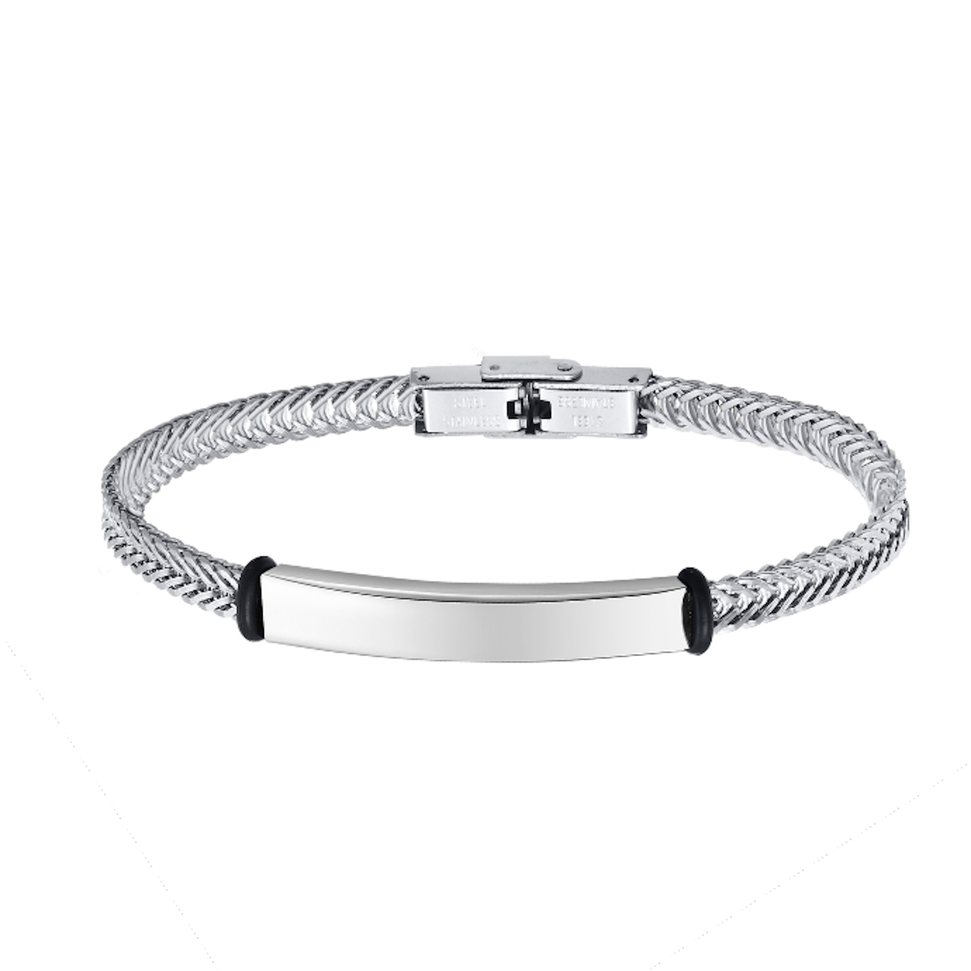 Name Tag Bracelet, Mesh Strap, 8mm