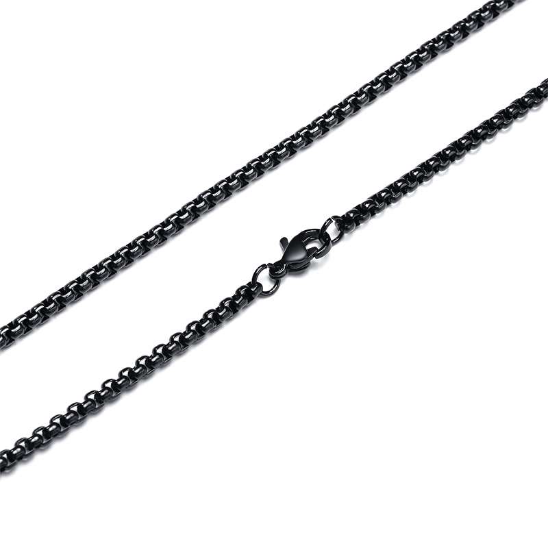 3mm Rounded Box Link Chain Necklace