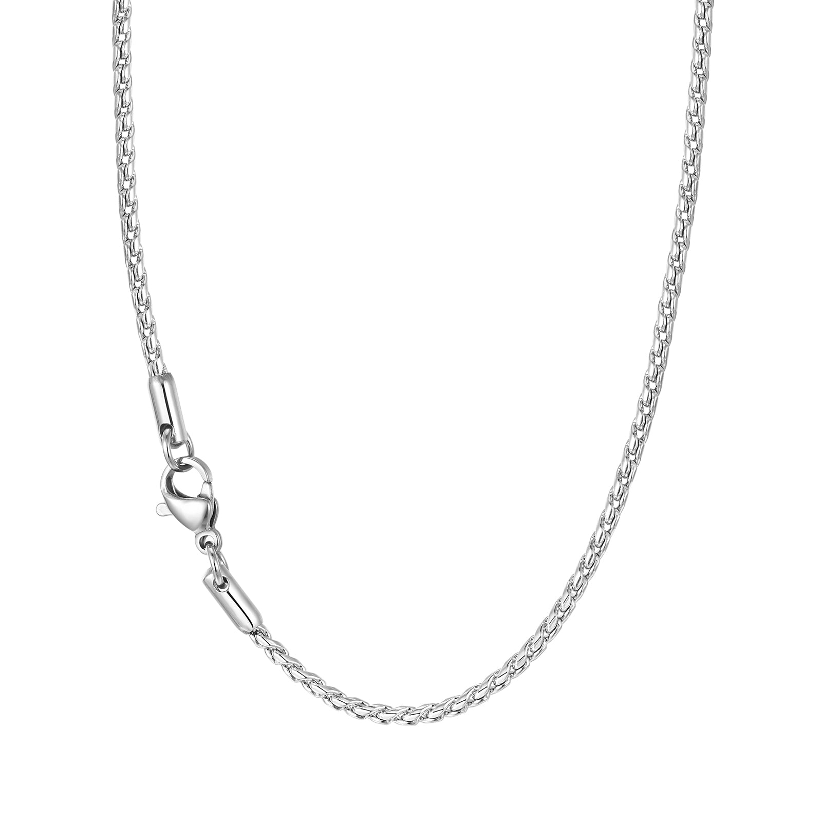 2mm Wheat Link Chain Necklace, 55cm