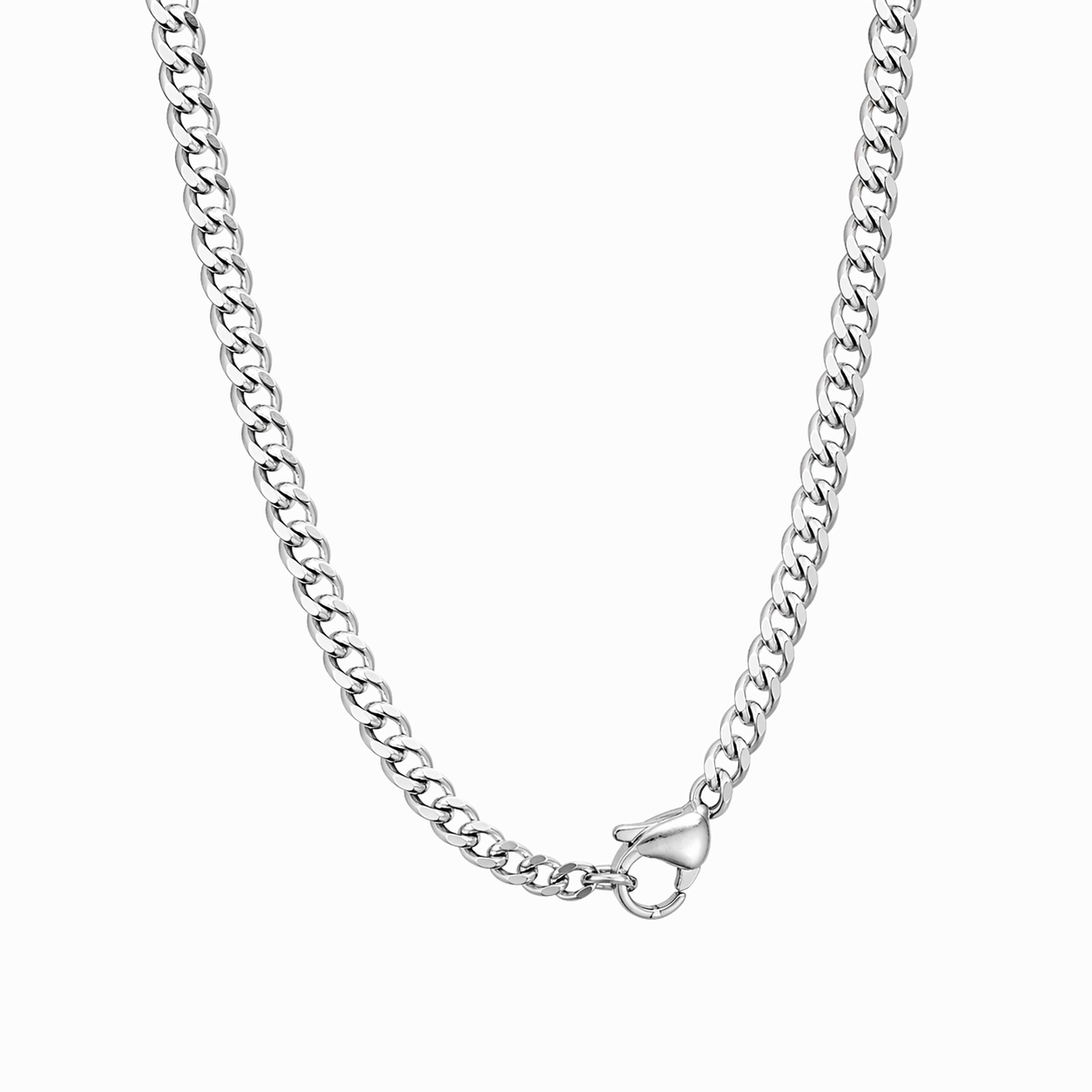 3mm Curb Chain Necklace, 60cm