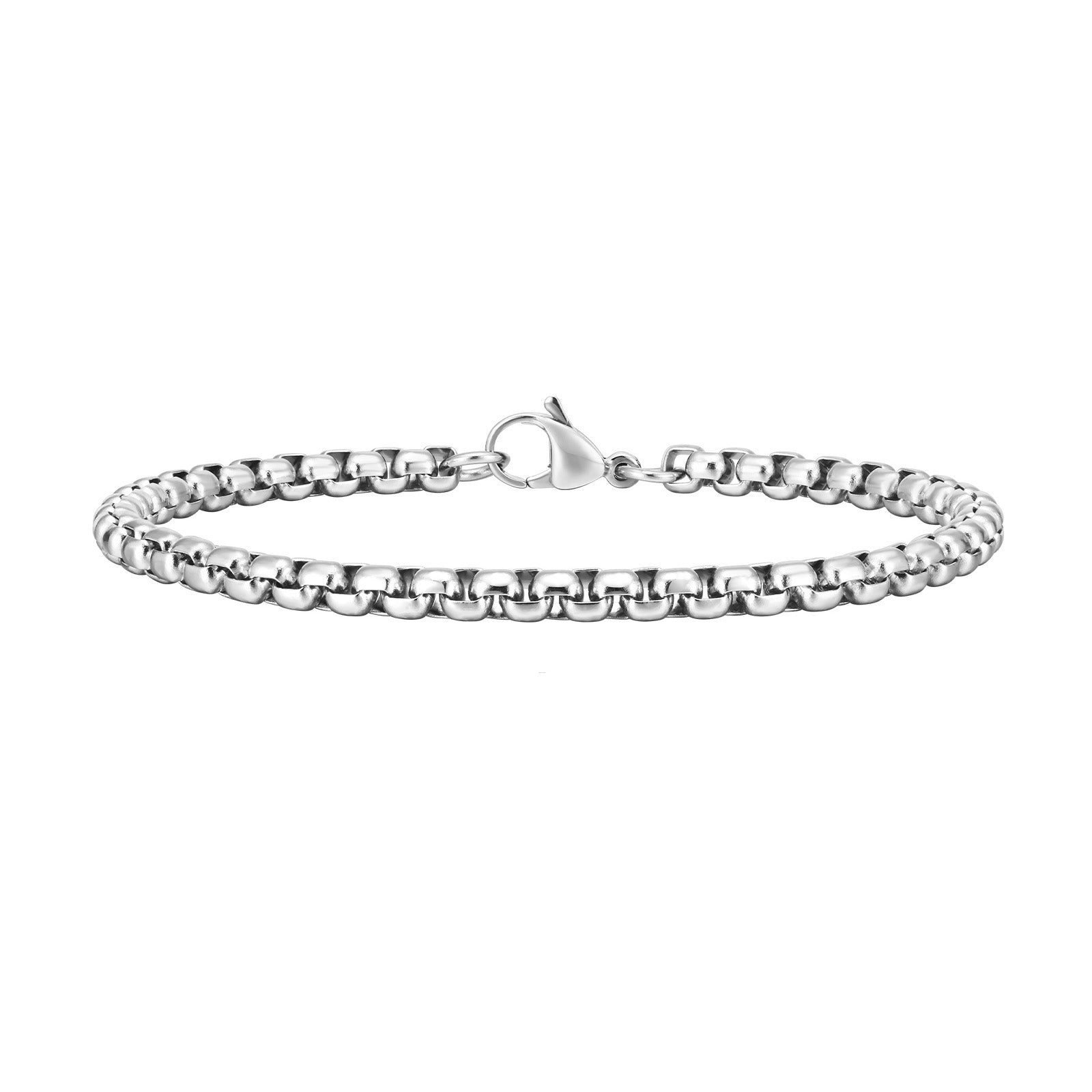 Box Chain Link Bracelet, 4mm