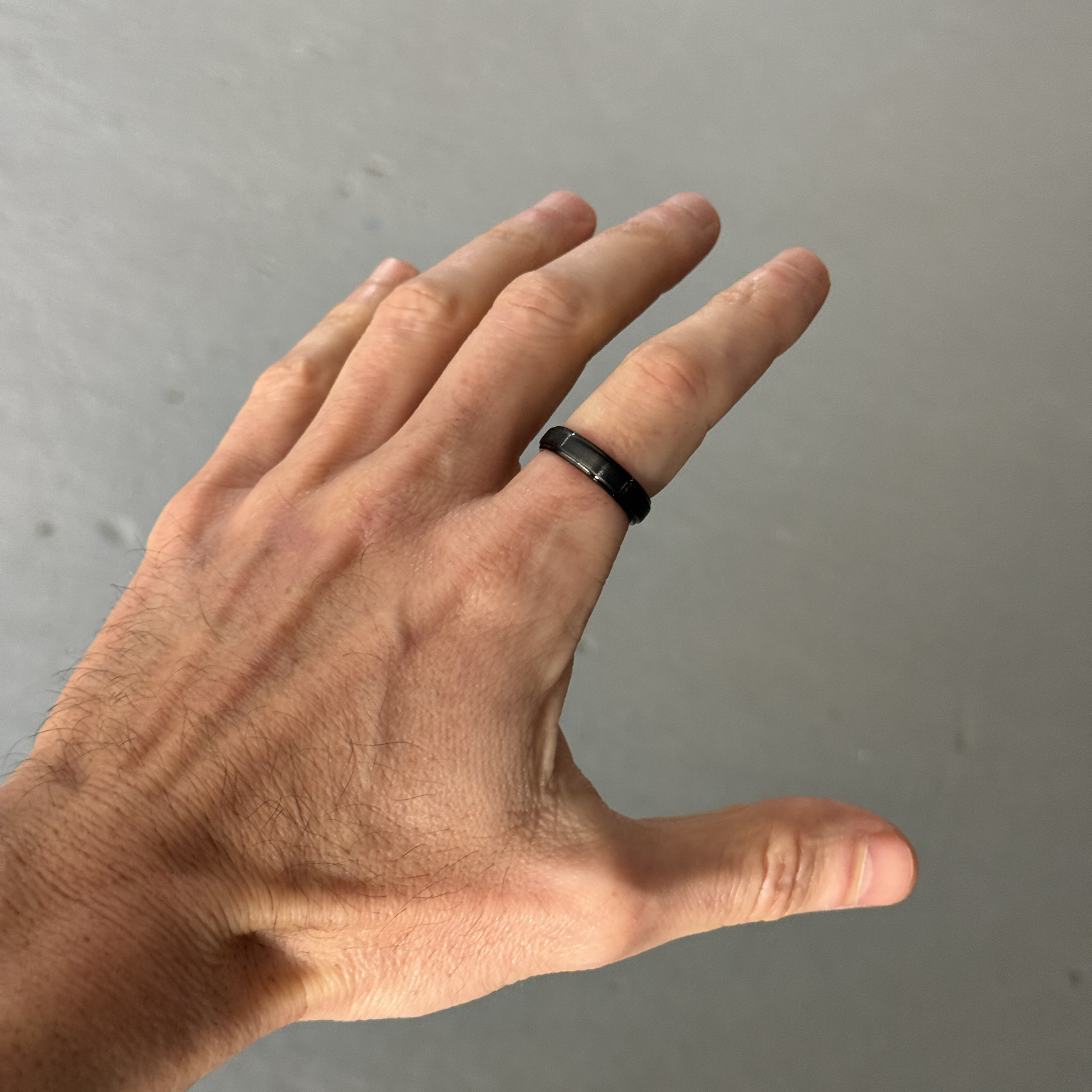 Men's Slim Tungsten Ring - Brushed Black, 5mm