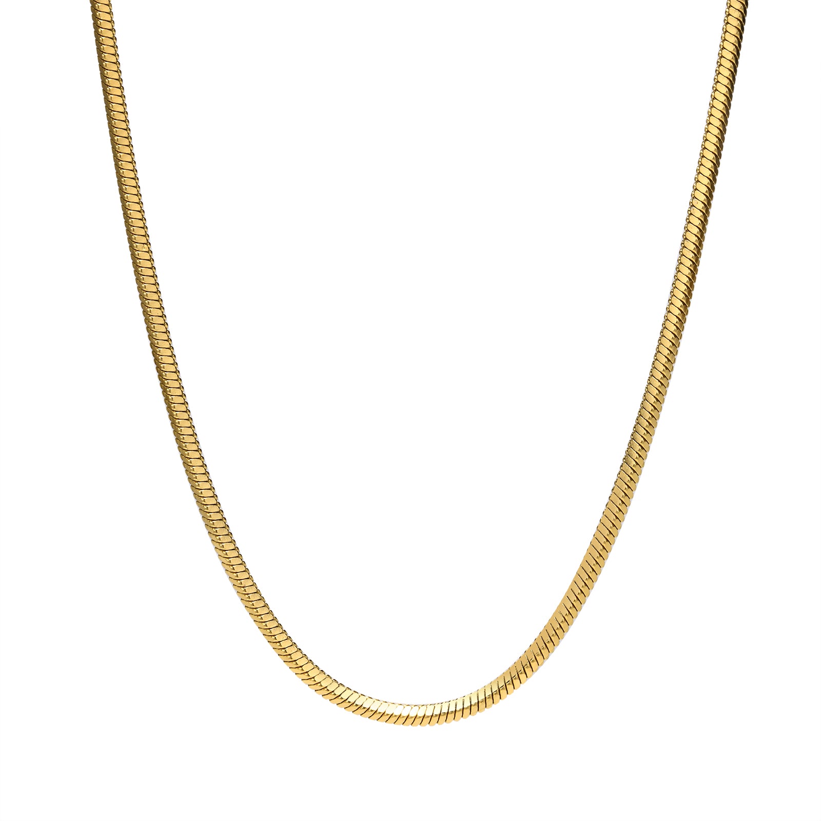 2mm Rounded Snake Chain Necklace