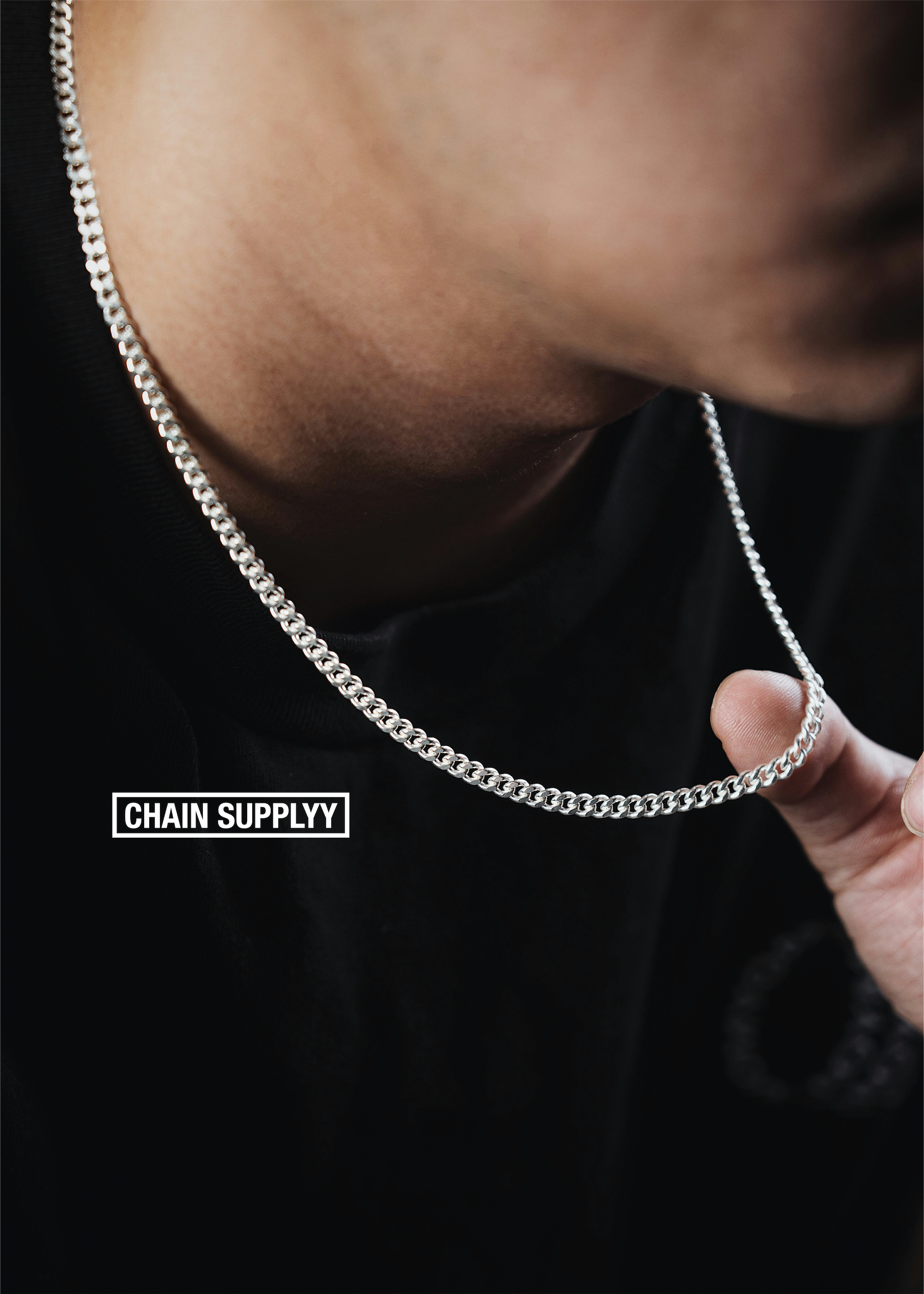 3mm Classic Curb Chain Necklace