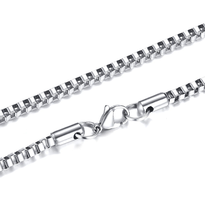 Square Box Link Chain Necklace