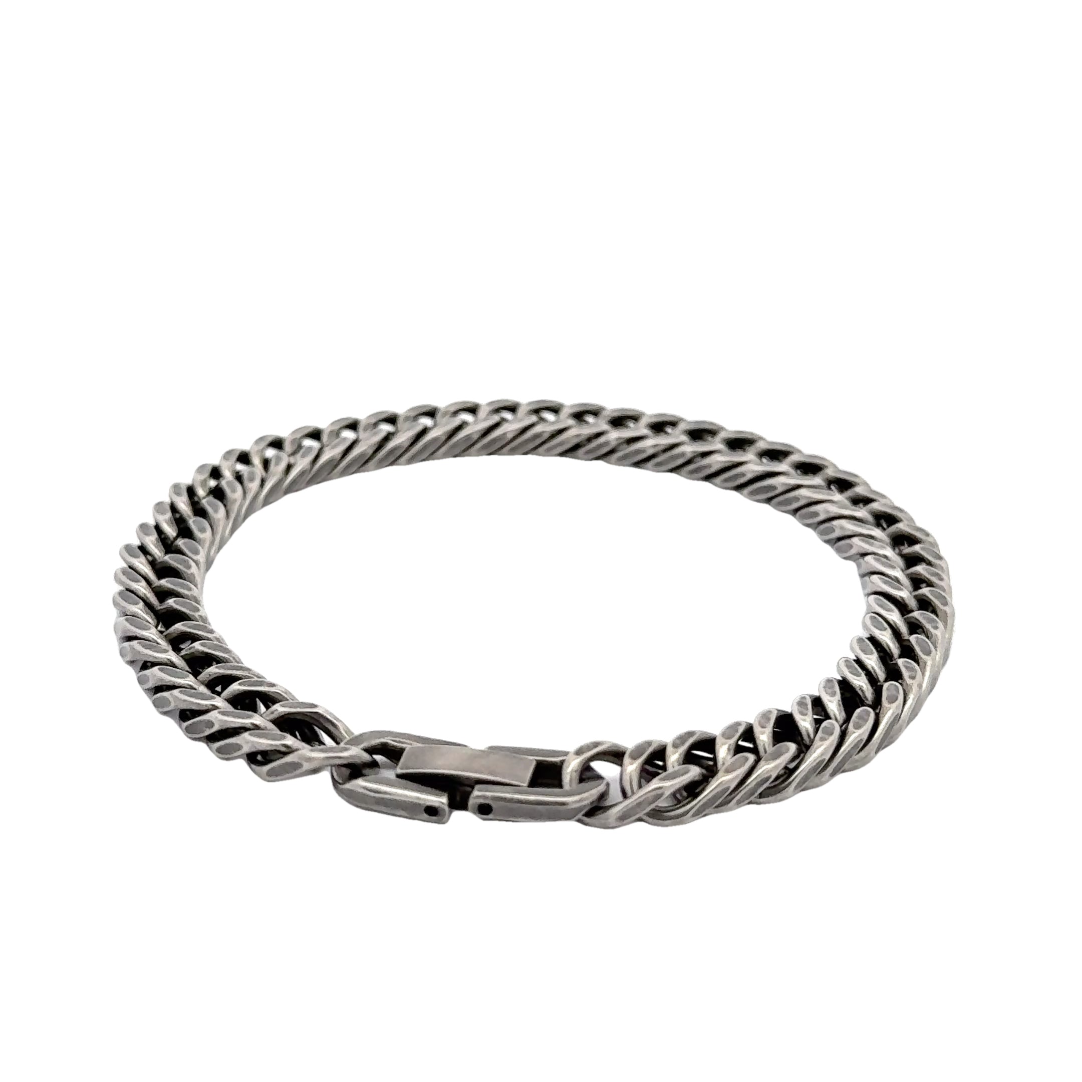 Oxidized Curb Chain Bracelet, 8mm