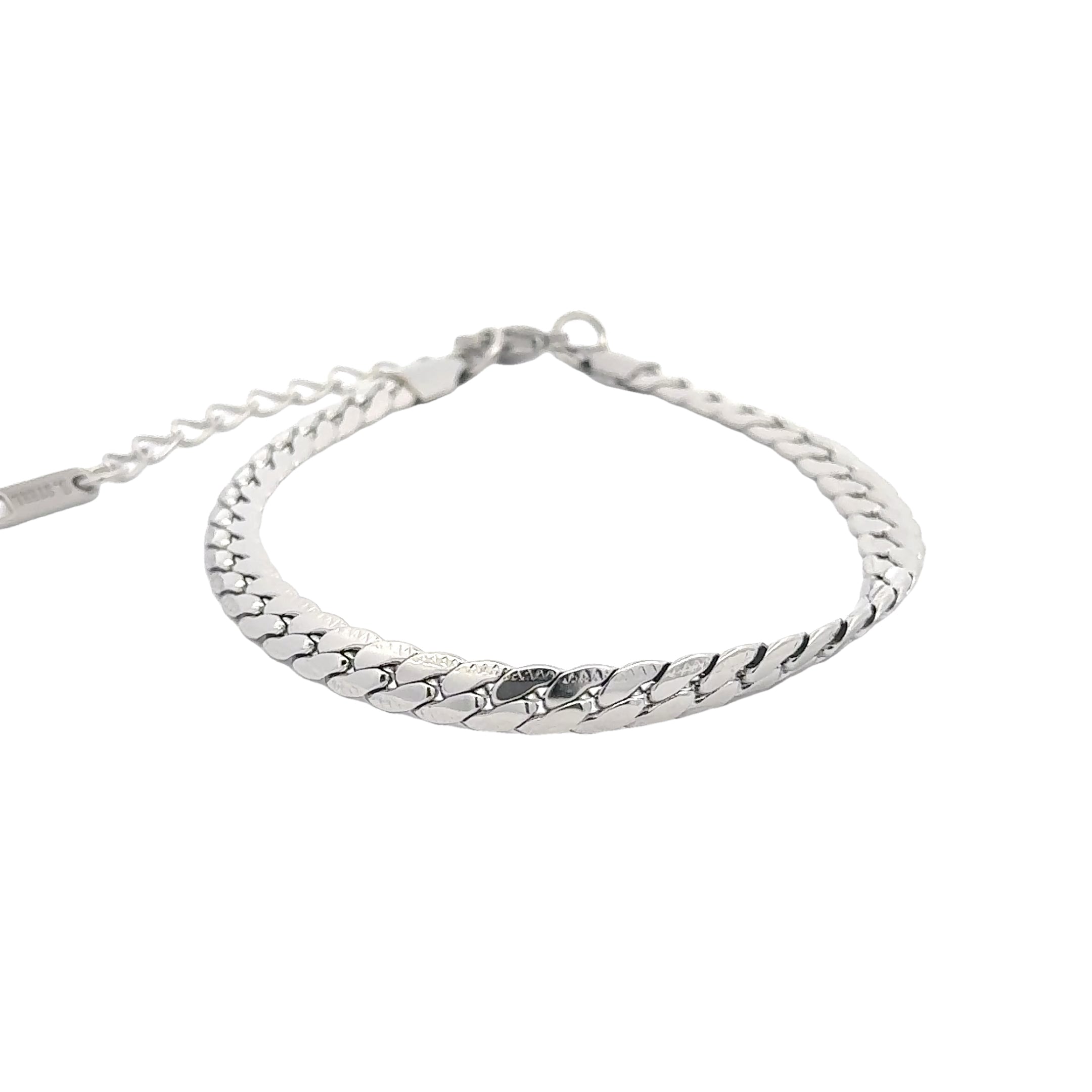 Flat Curb Chain Link Bracelet, 6mm
