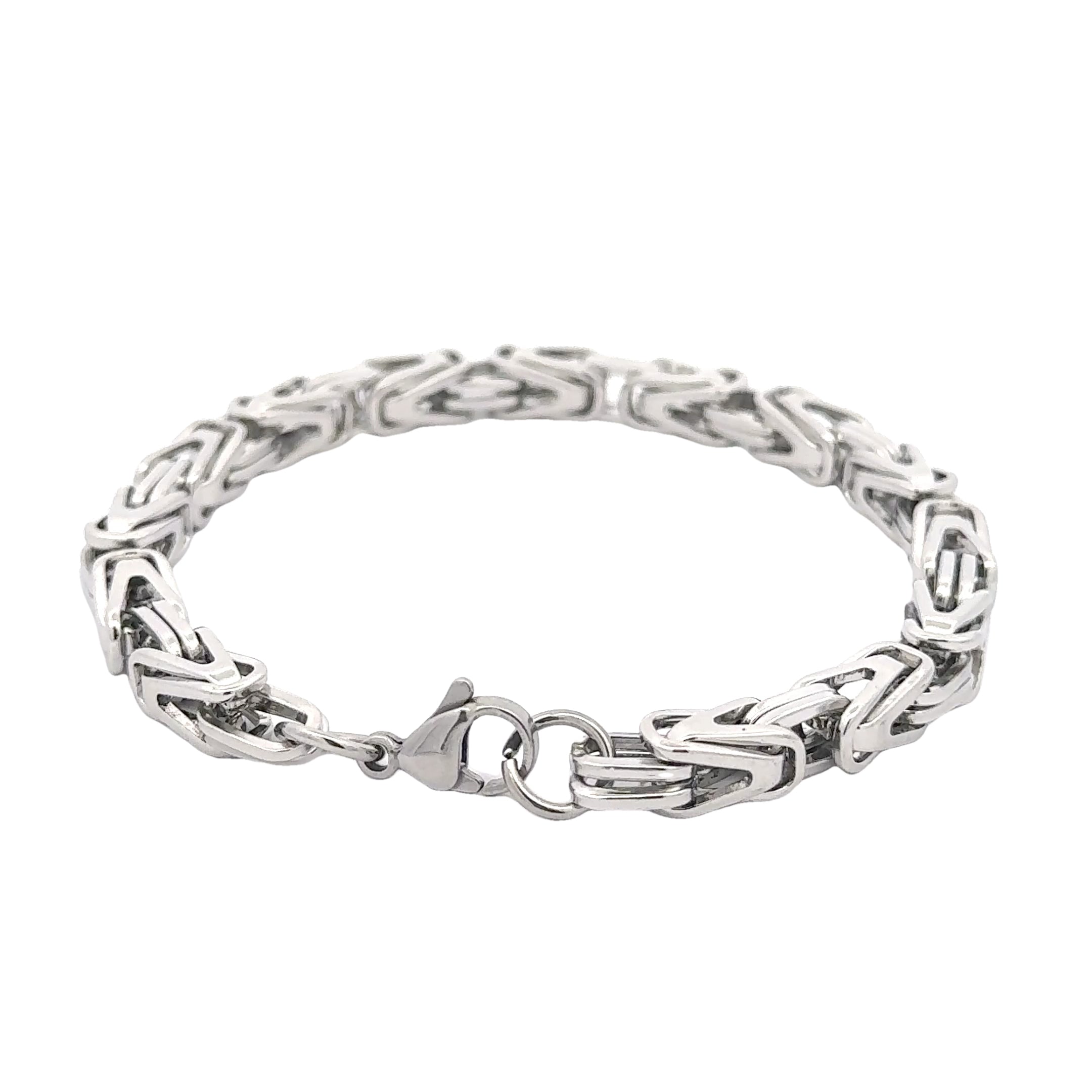 V Shape Box Chain Bracelet, 6.5mm
