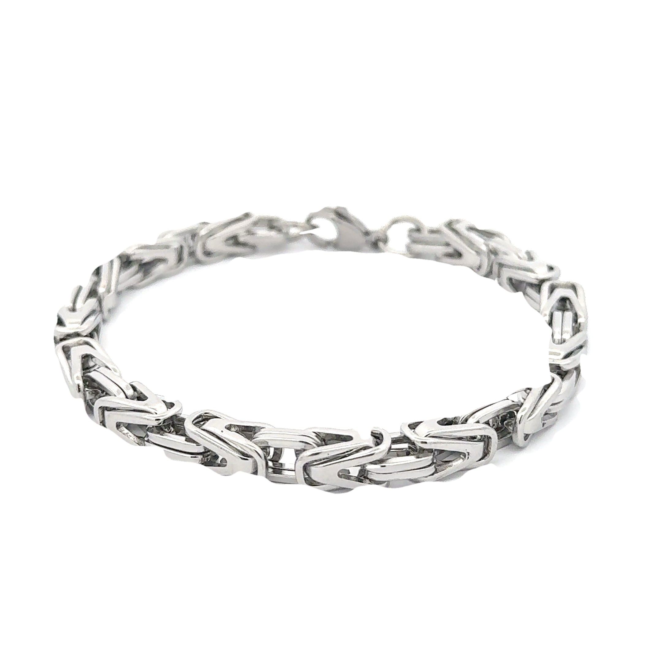 V Shape Box Chain Bracelet, 6.5mm