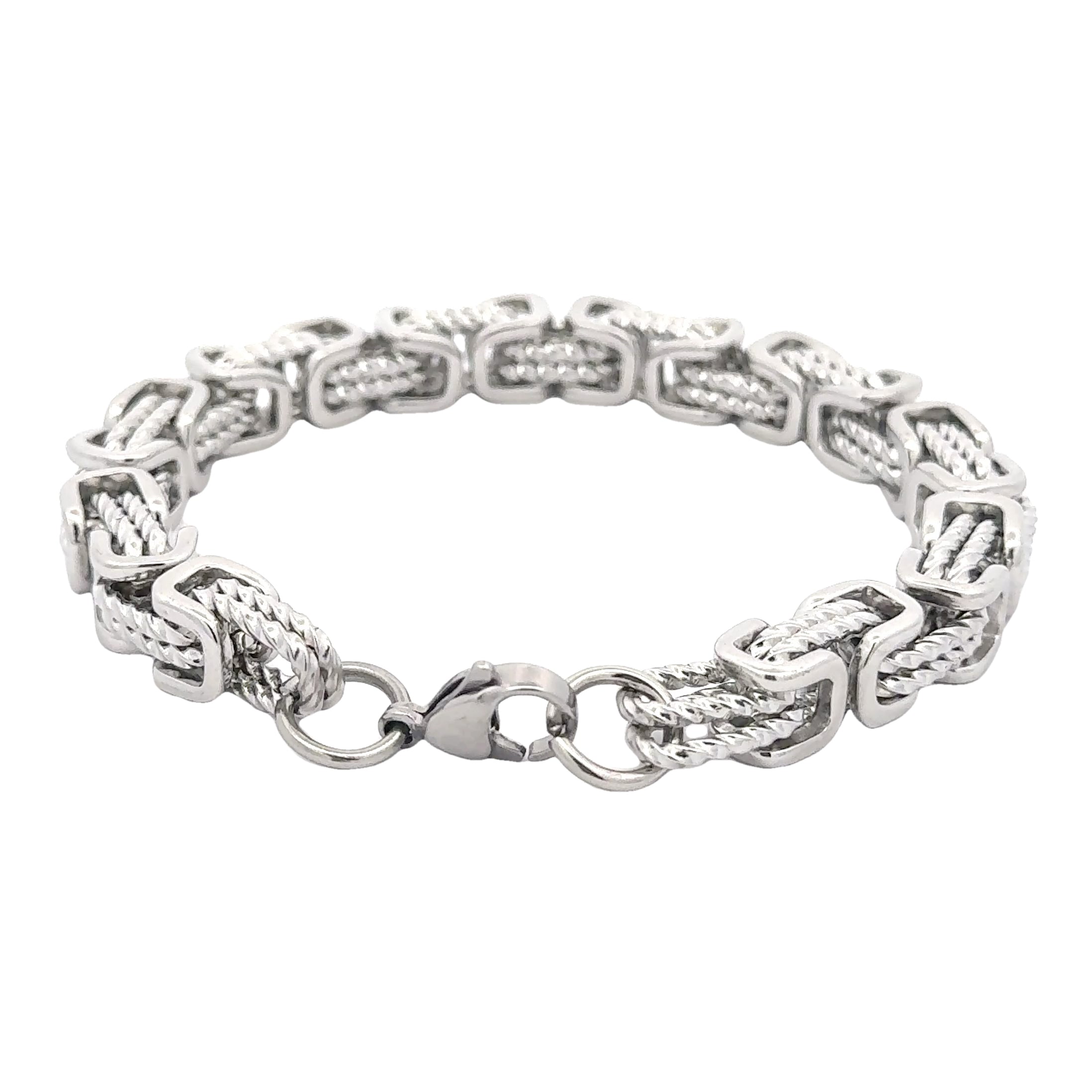 Distressed Byzantine Link Chain Bracelet, 8mm