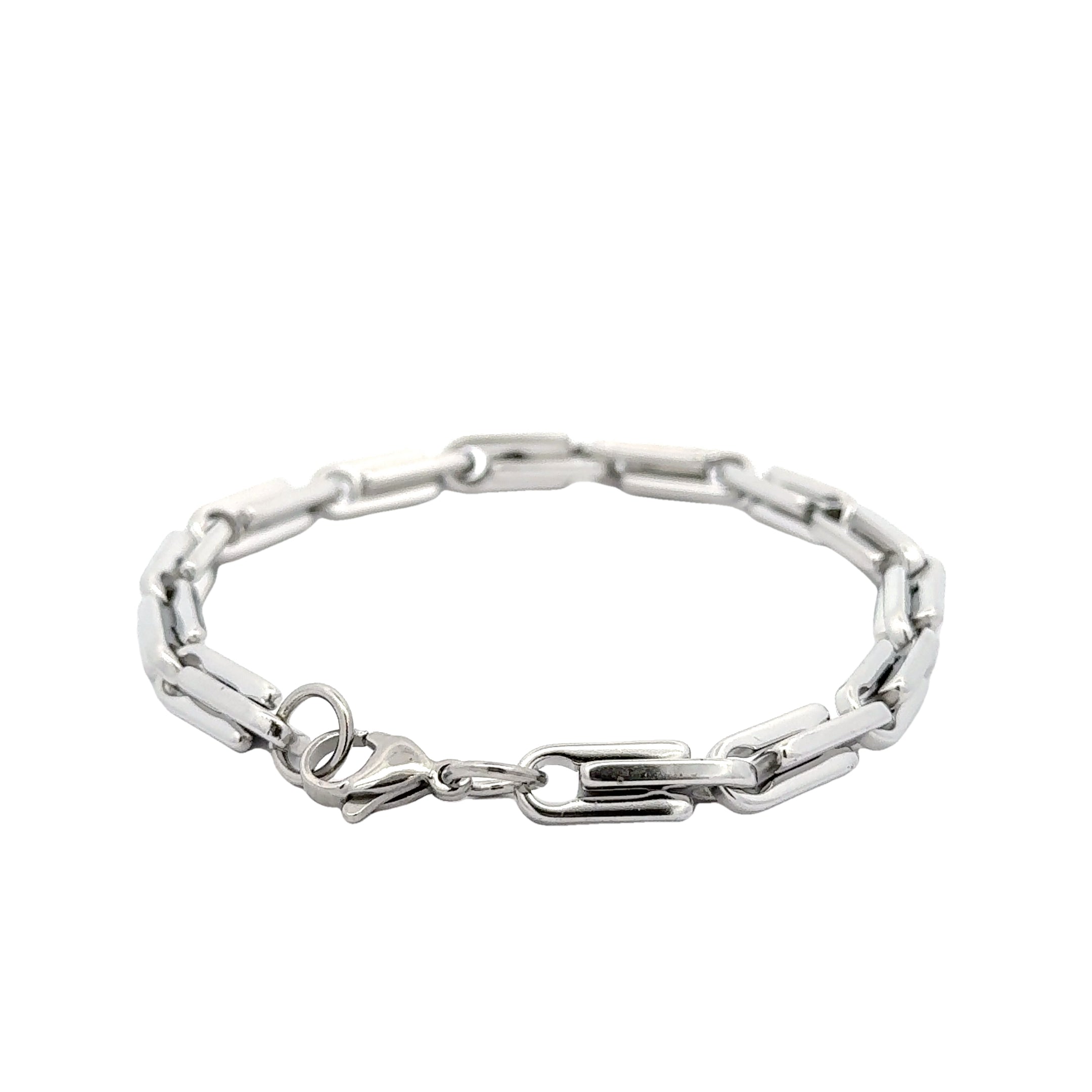 Men's Rectangular Drop Link Bracelet, 6.2mm