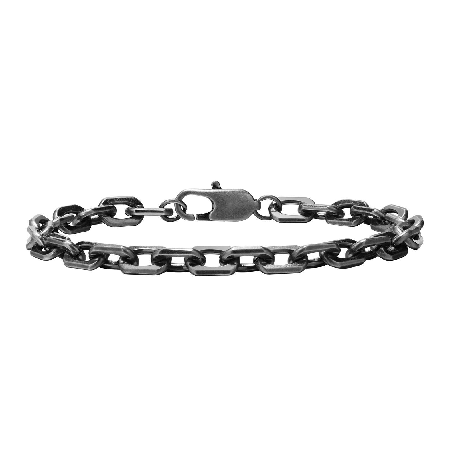 Oval Link Chain Bracelet, Oxidized, 6.5mm – Stainless Steel Jewelry – Chain Supplyy