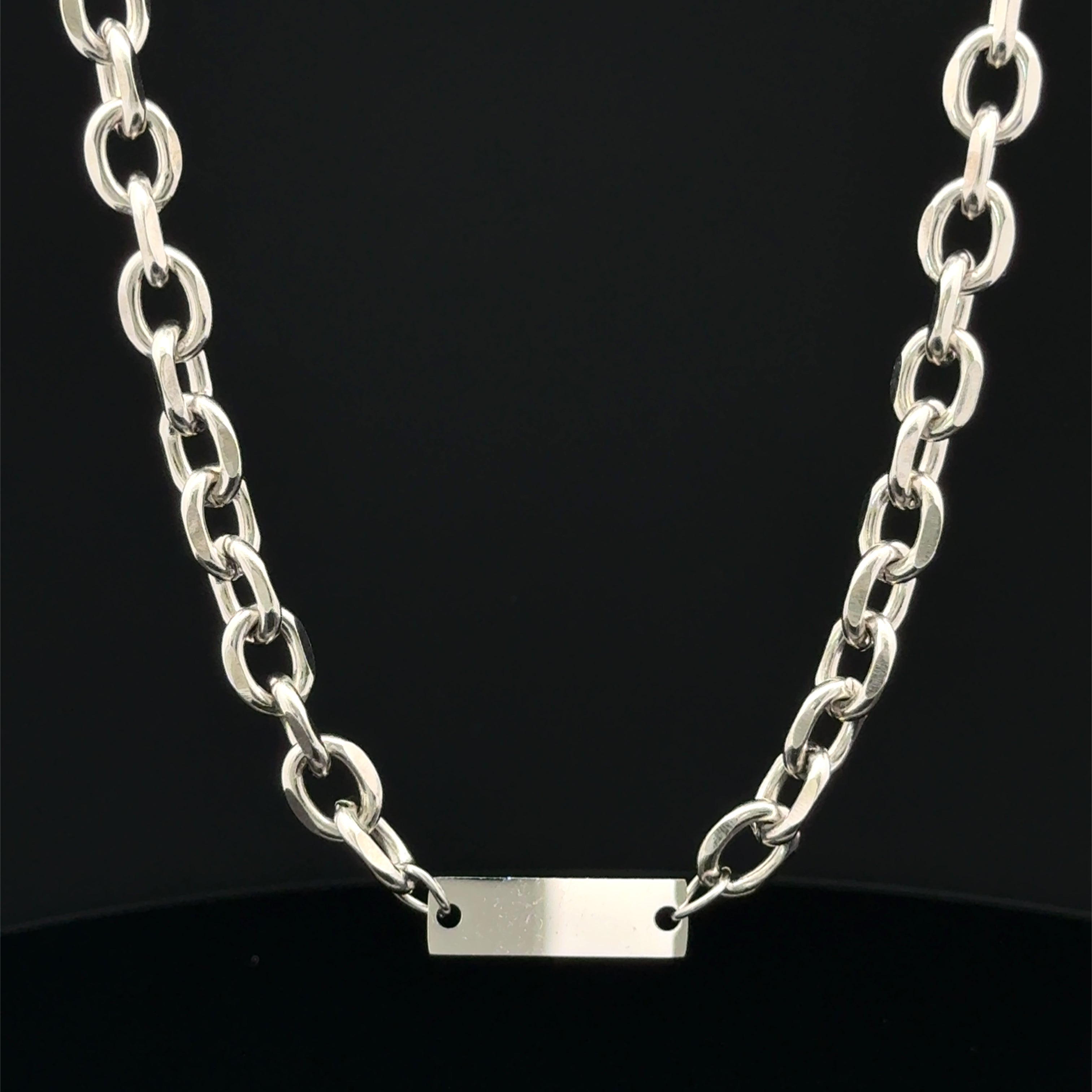 Name Tag Chain Necklace, 6.6mm