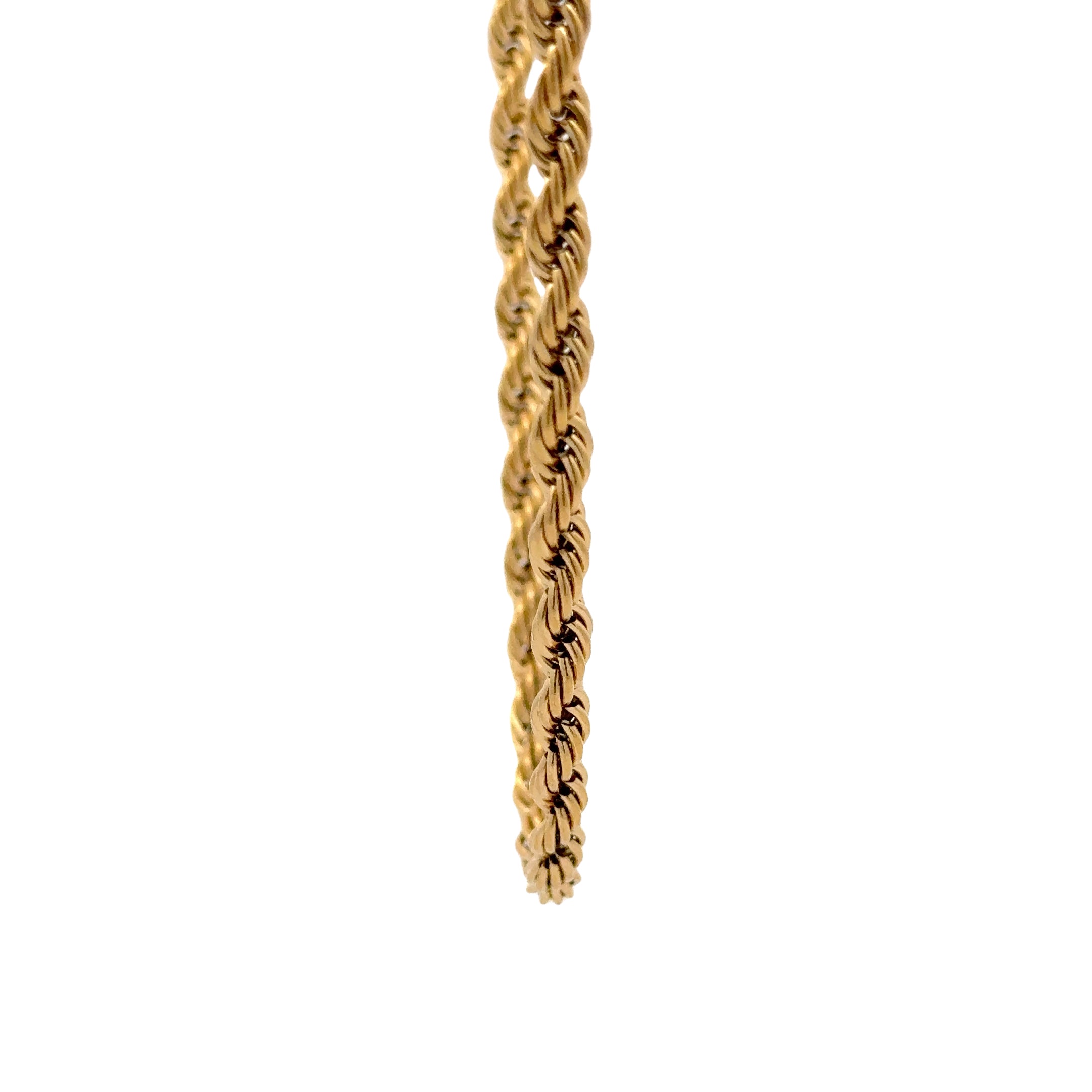Gold Twisted Rope Chain Necklace, 4mm