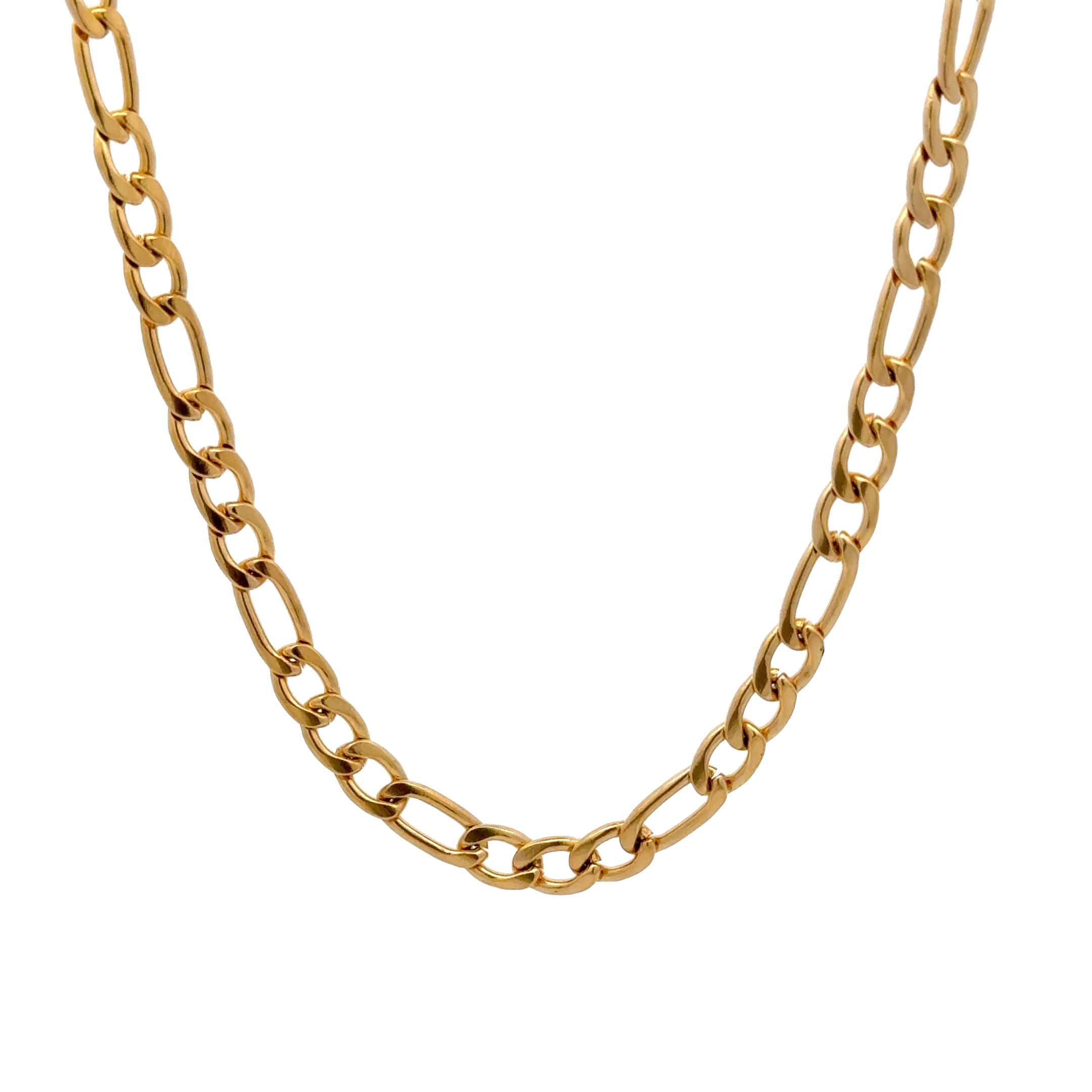 Gold Figaro Link Chain Necklace, 5mm – Stainless Steel Jewelry – Chain Supplyy