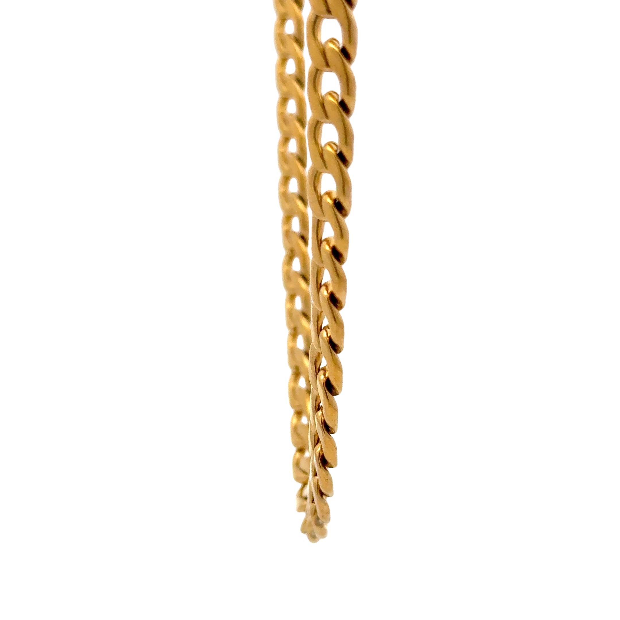 Gold Curb Link Chain Necklace, 6mm