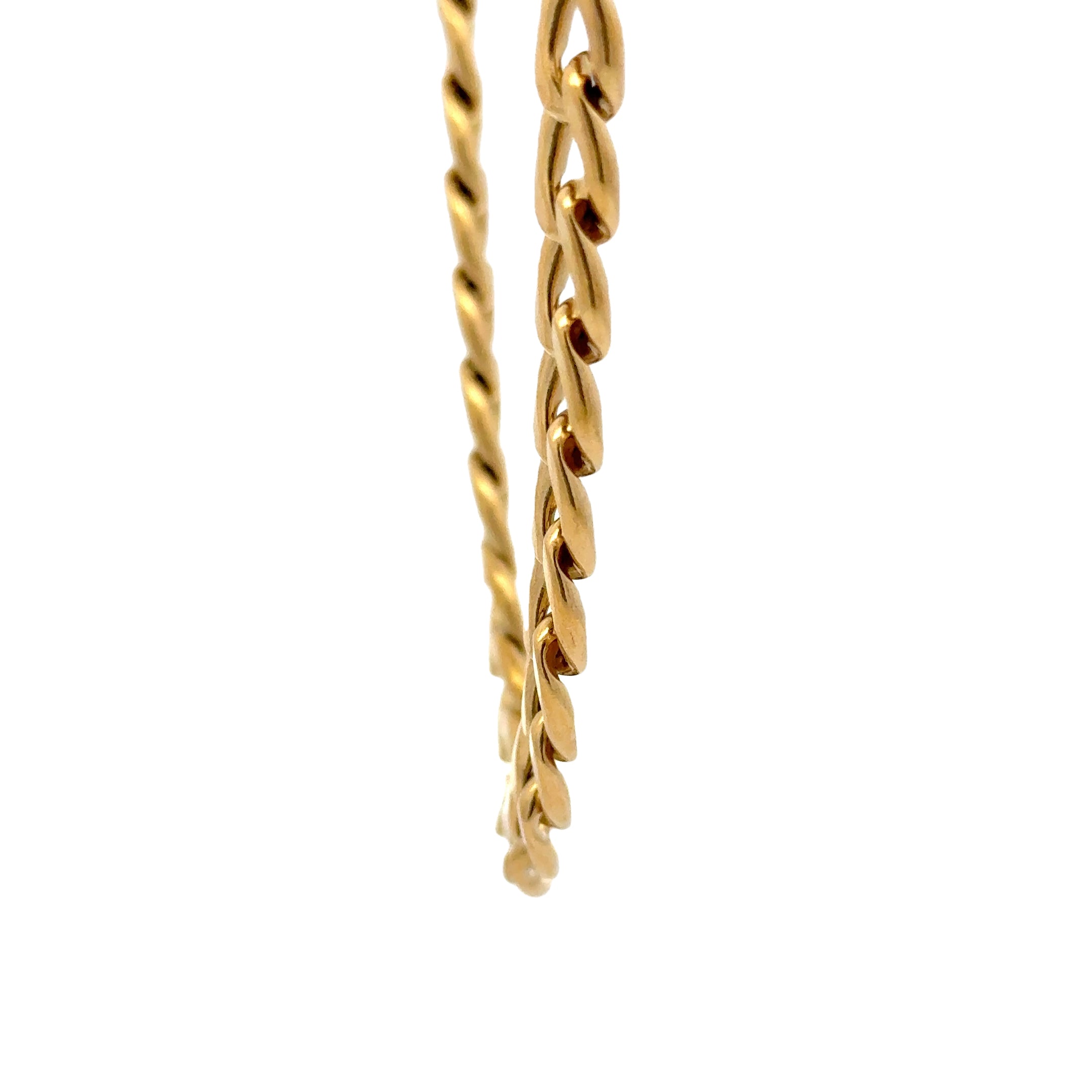 Gold Curb Link Chain Necklace, 7.5mm