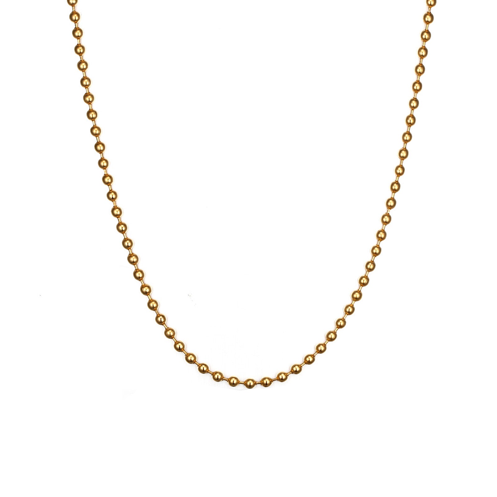 3mm Round Bead Chain Necklace