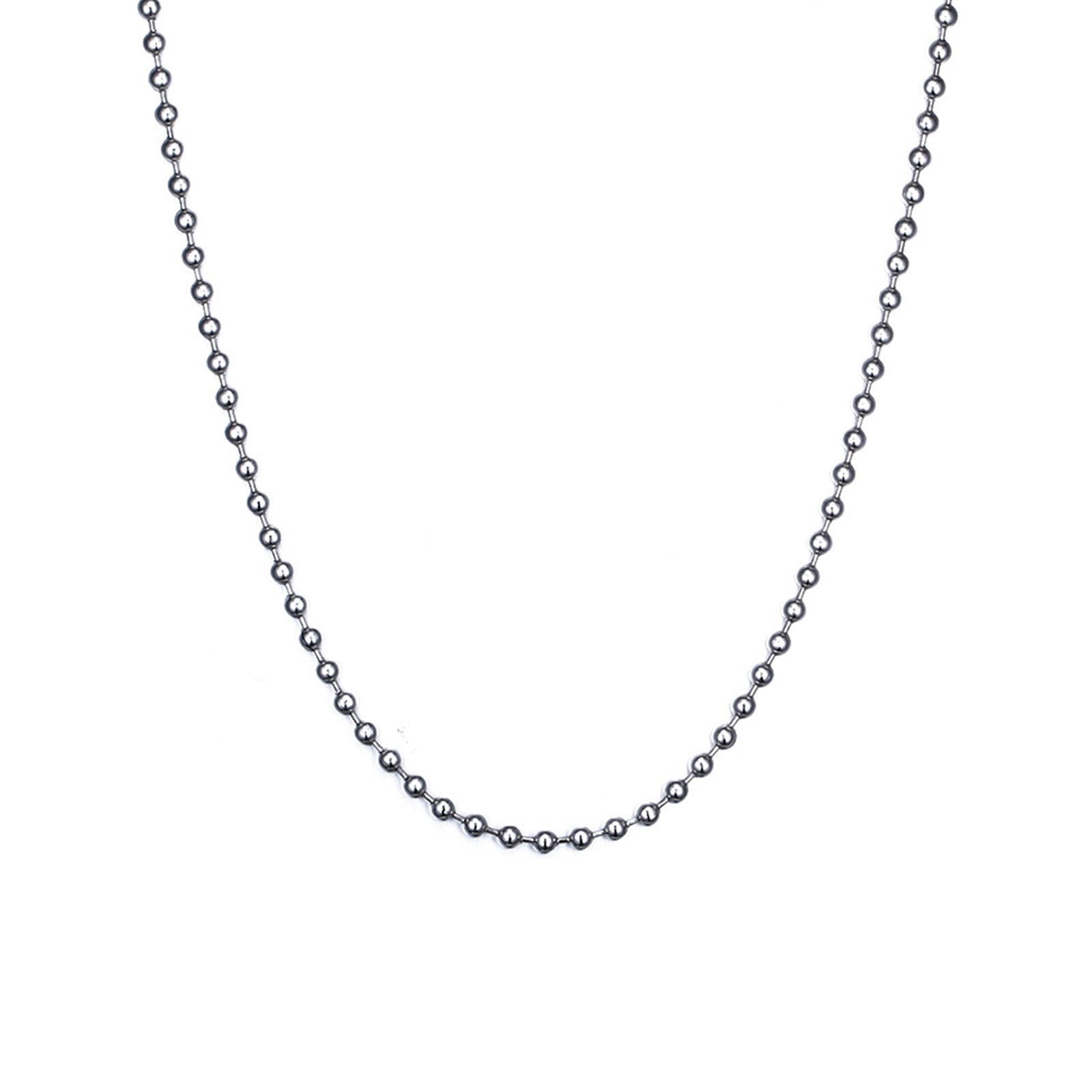 3mm Round Bead Chain Necklace