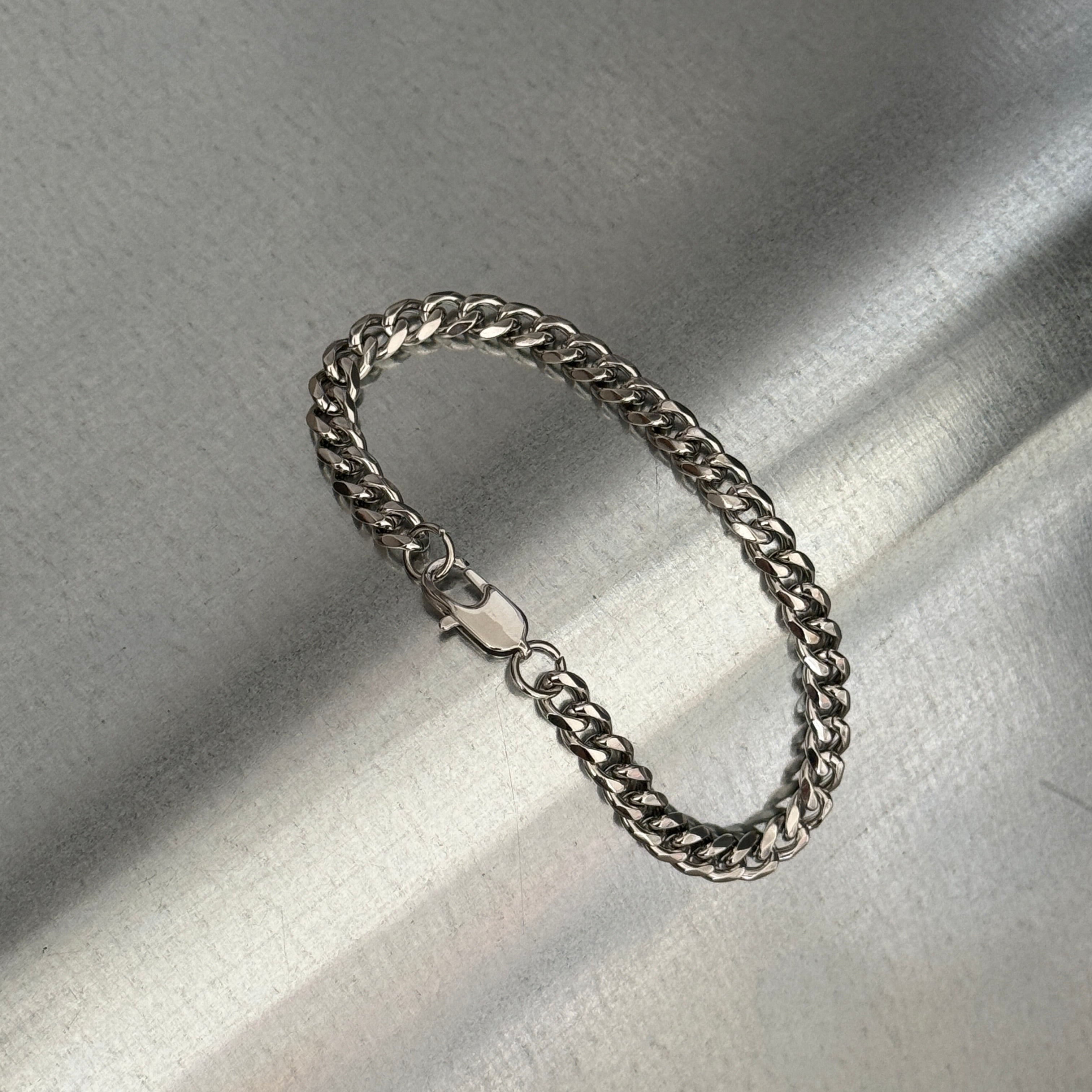 Cuban Chain Link Bracelet, 7mm
