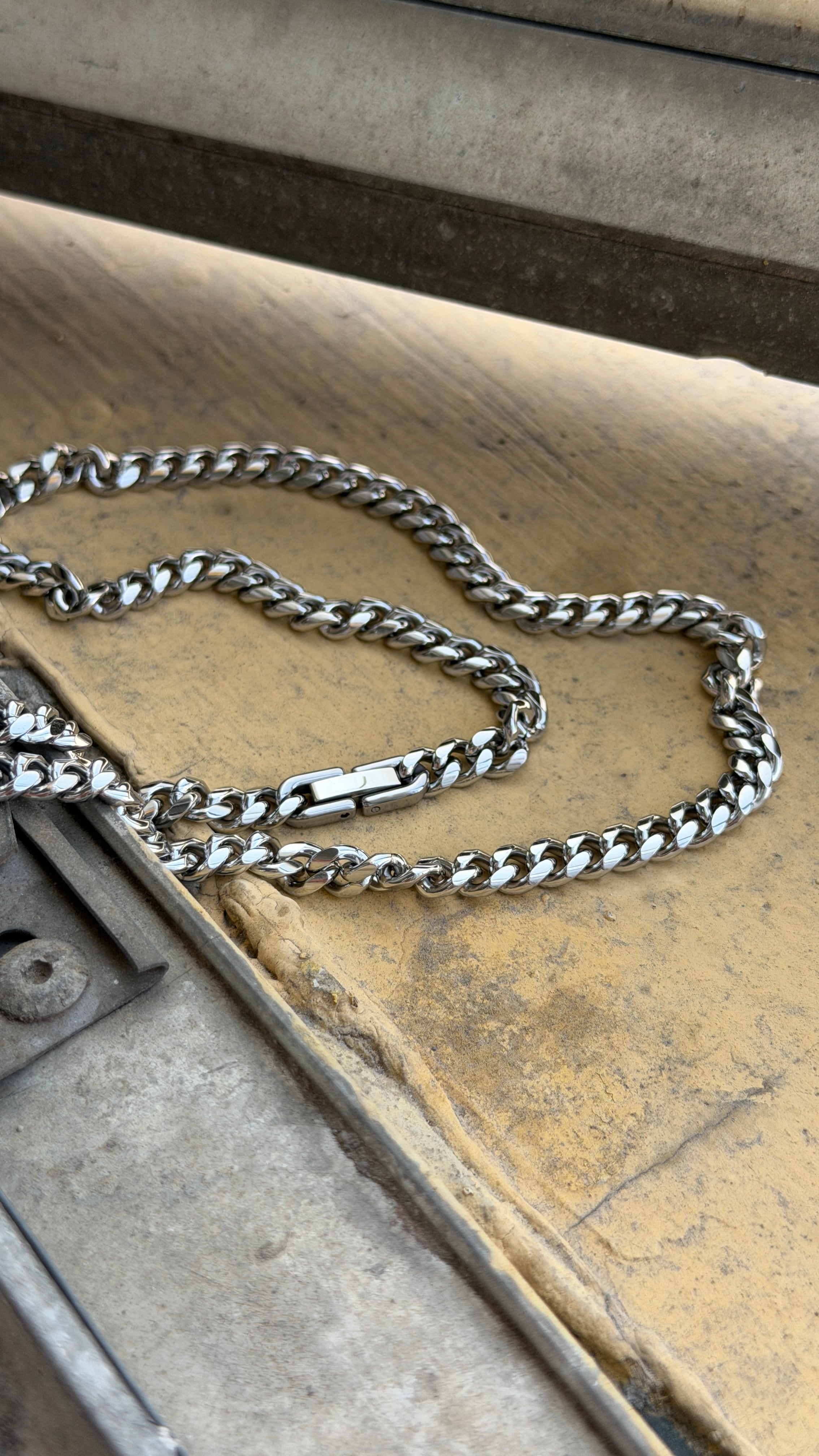 Silver Curb Link Chain Necklace