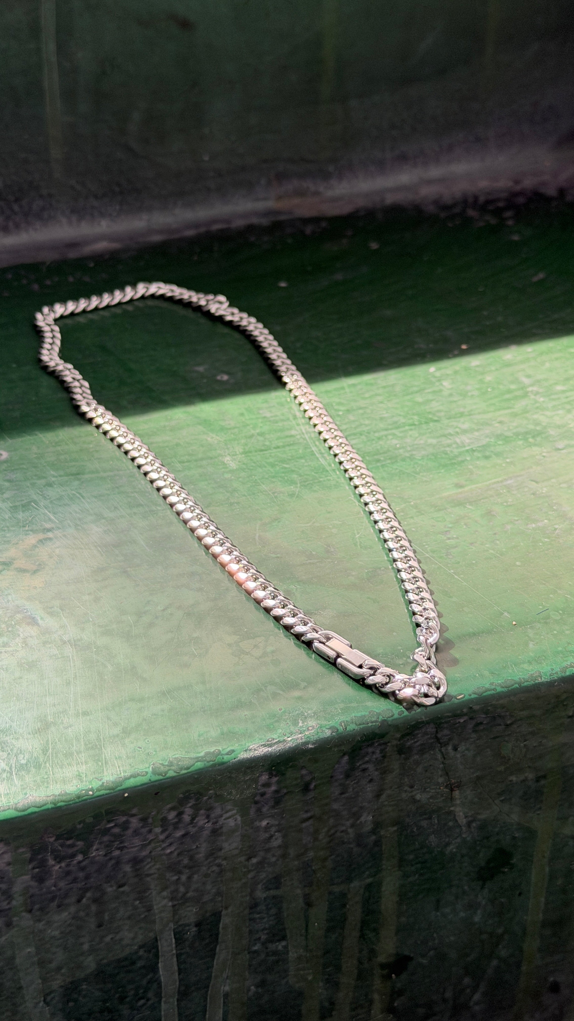 Silver Curb Link Chain Necklace