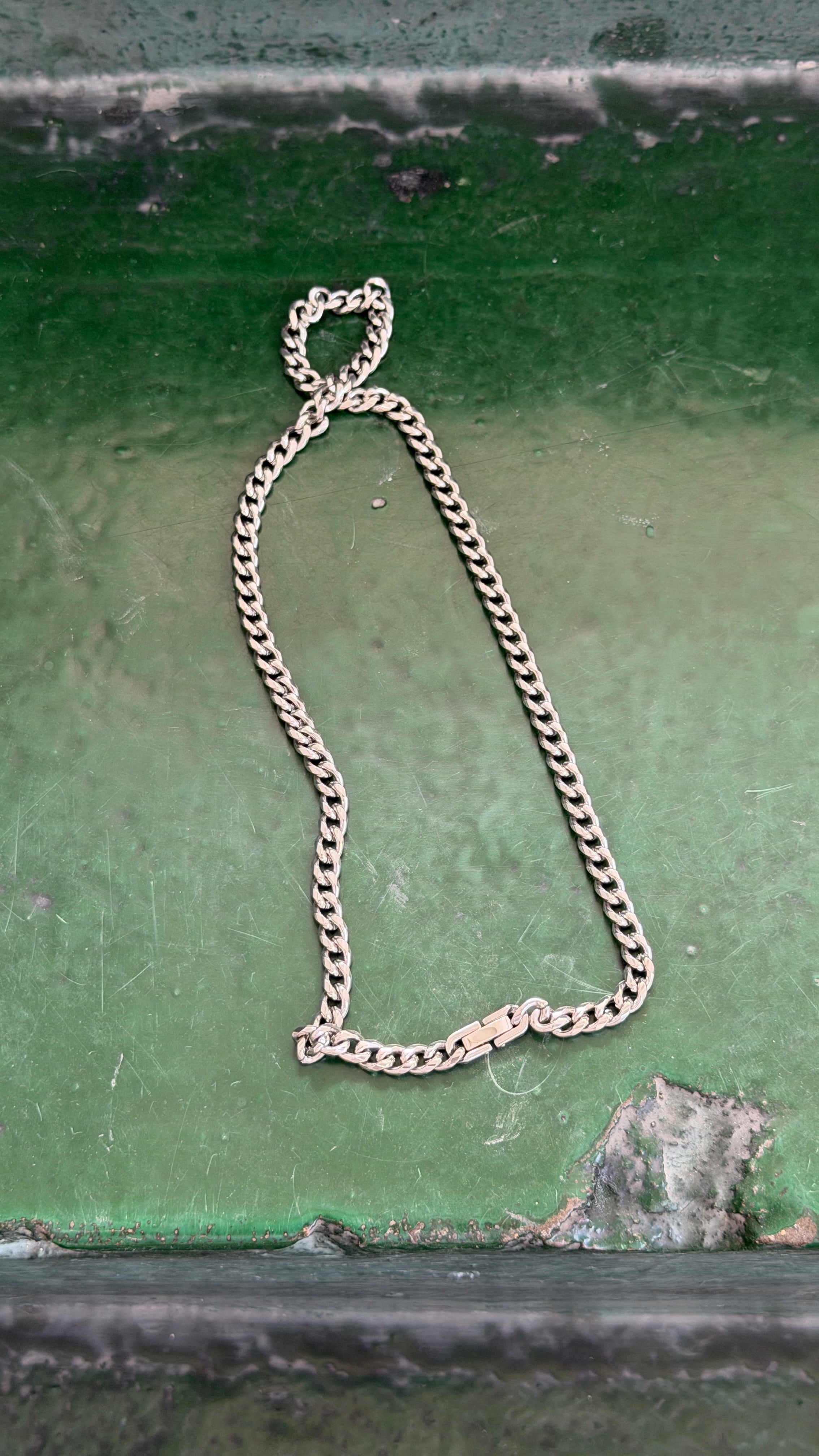 6mm Rounded Curb Chain Necklace with Foldover Clasp, 20"