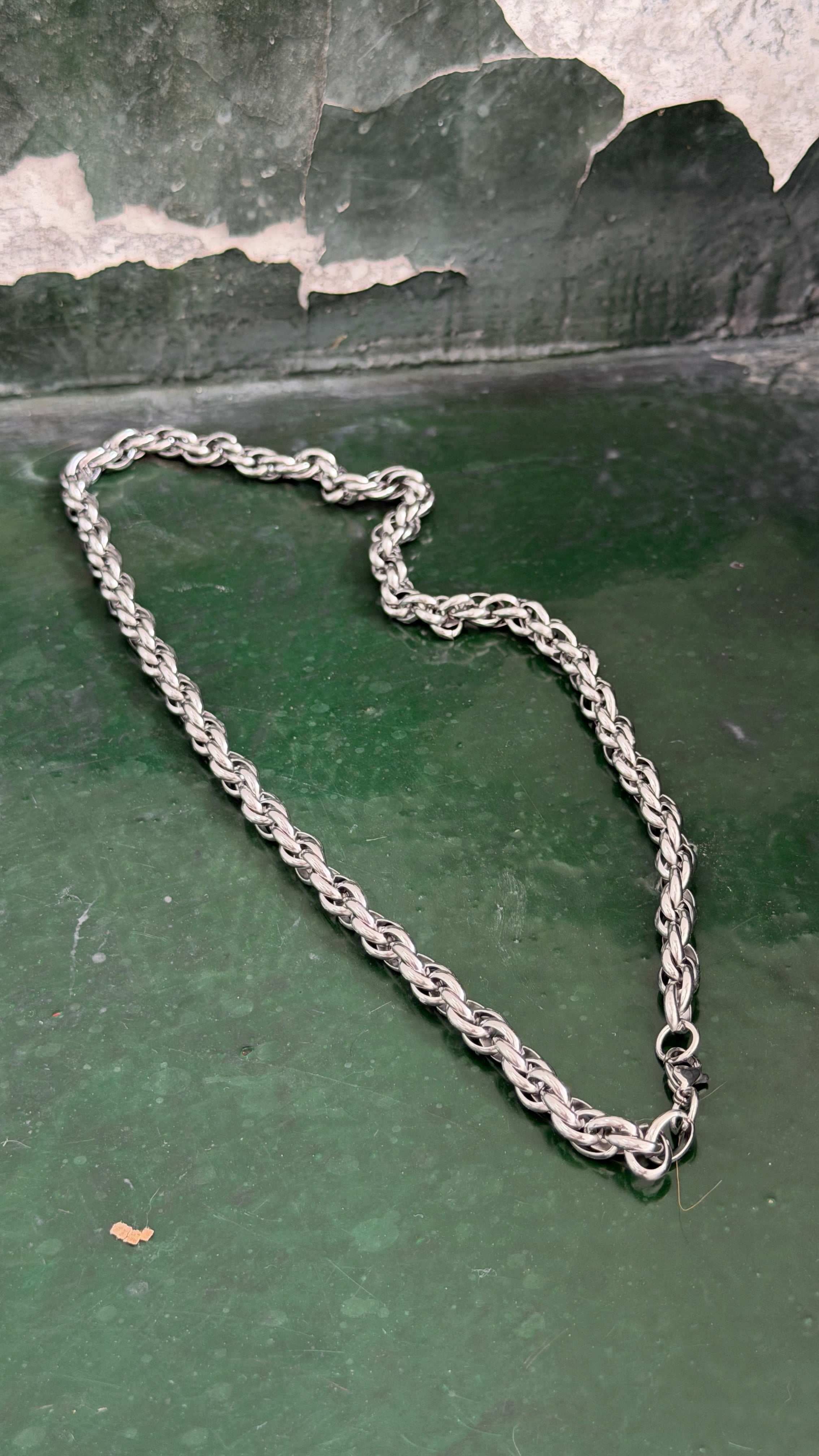 5.5mm Shaved Figaro Link Chain Necklace, 55cm