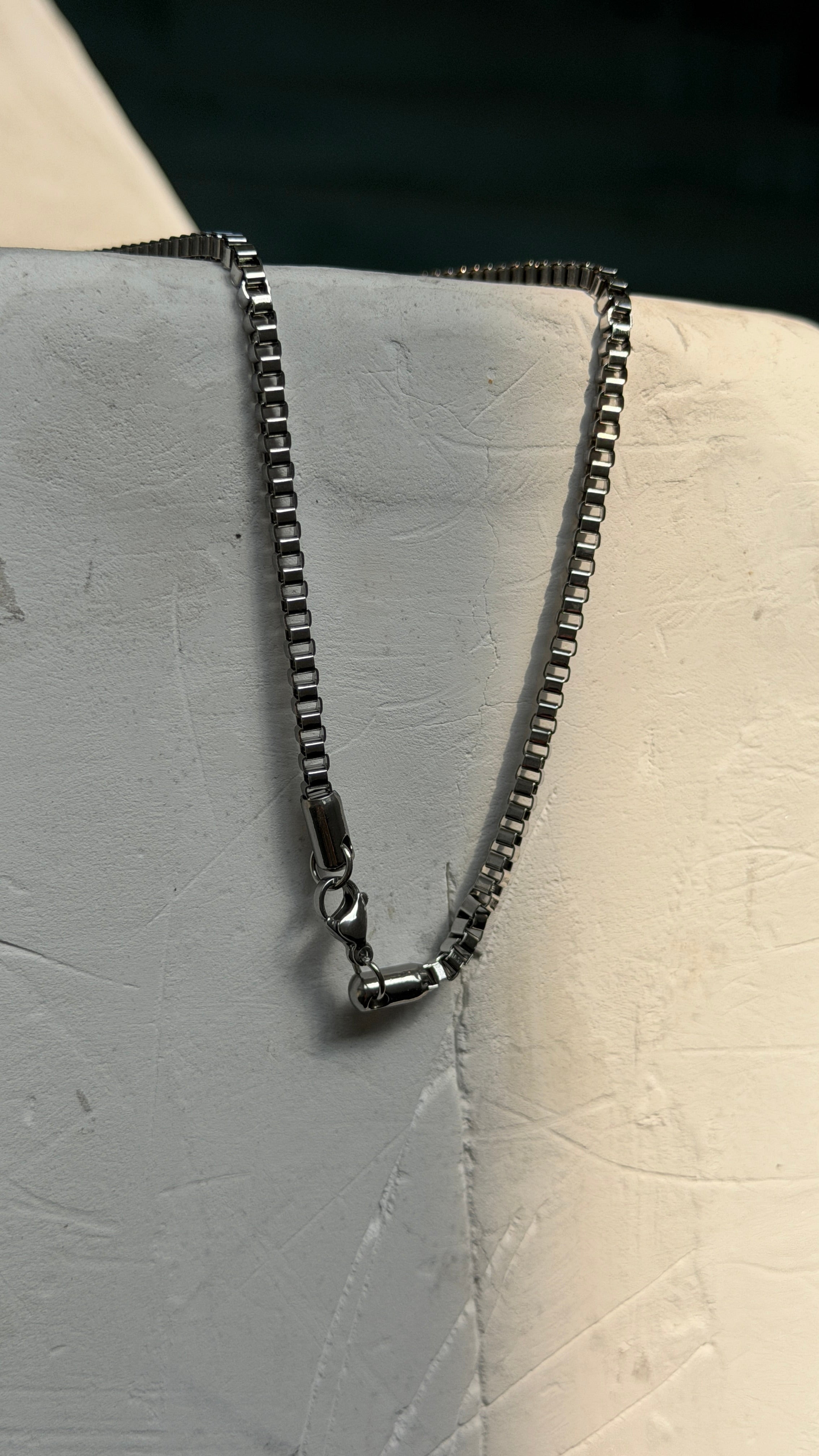 Square Box Link Chain Necklace