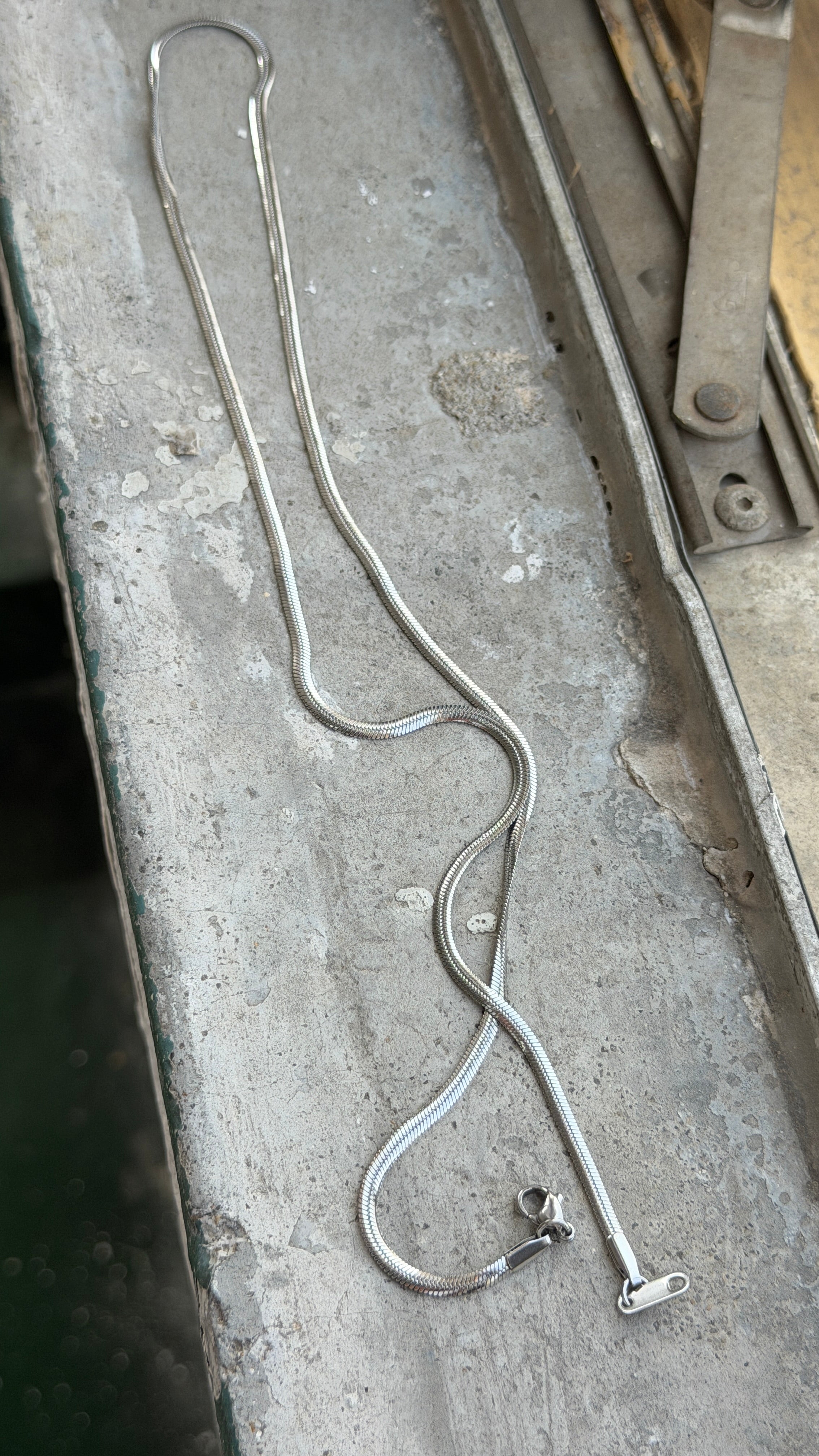 5.5mm Flat Snake Chain Necklace, 19"