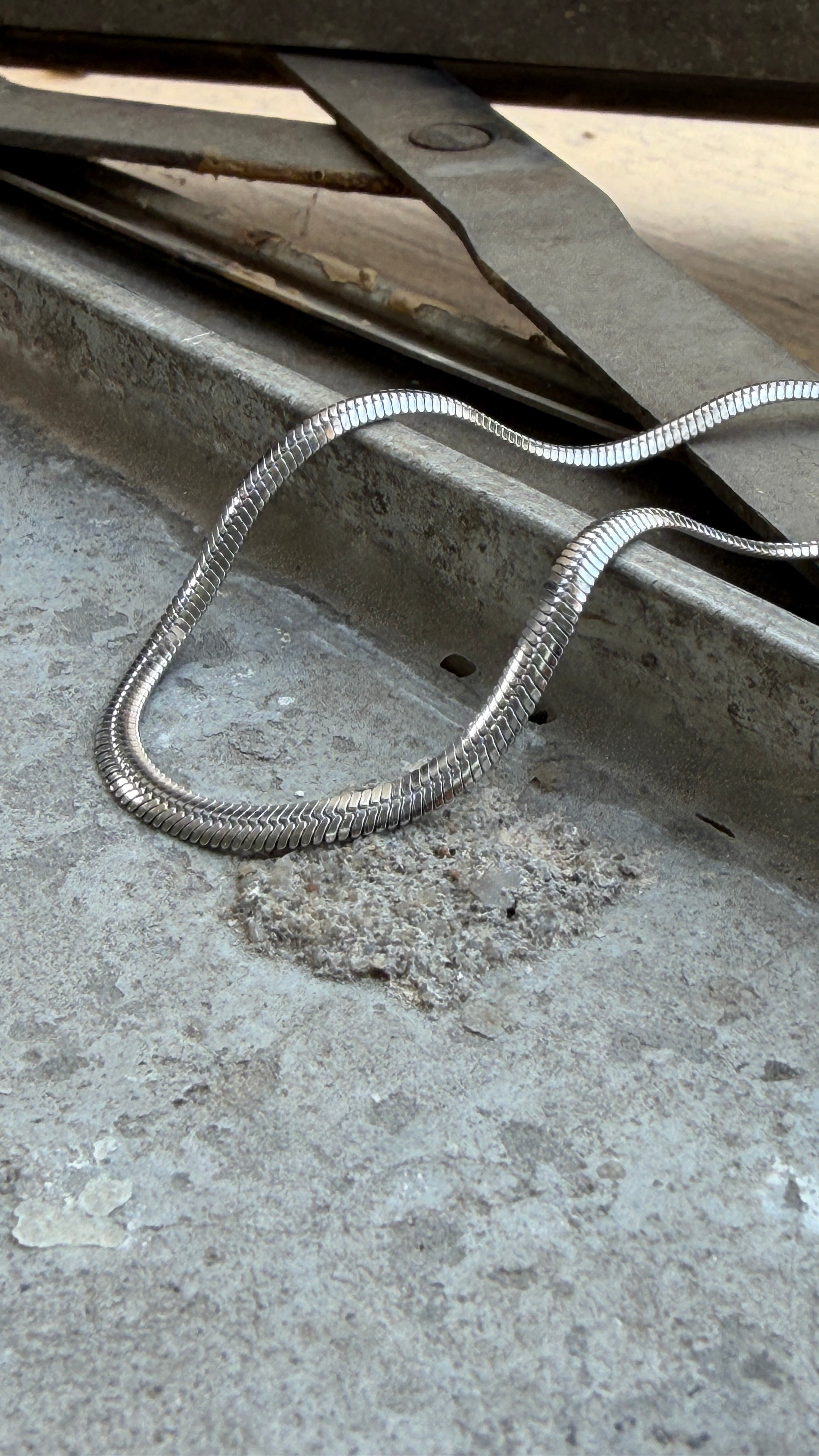 5.5mm Flat Snake Chain Necklace, 19"